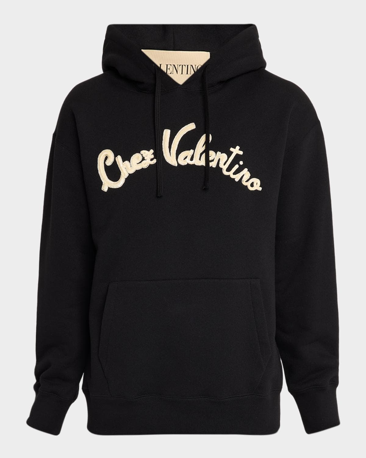 Valentino Garavani Men's Jersey Sequin Logo Cotton Hoodie