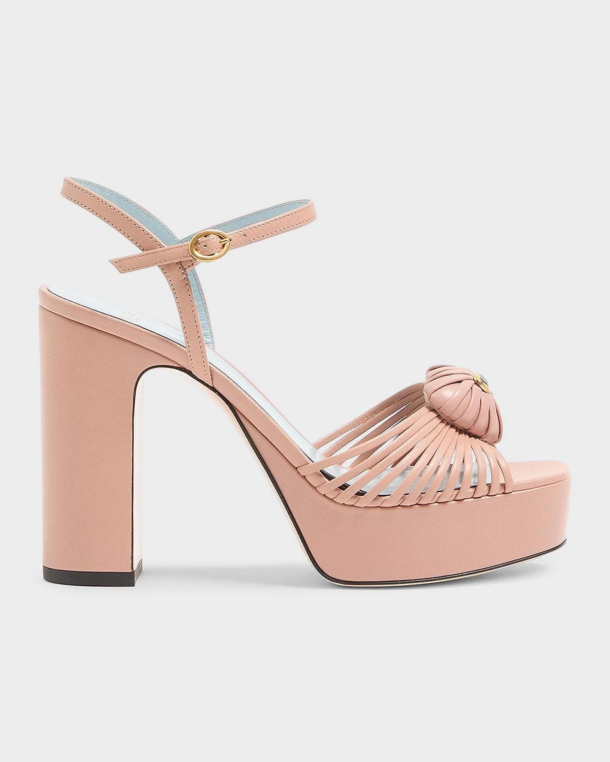Valentino Garavani 115mm VLogo Leather Platform Sandals