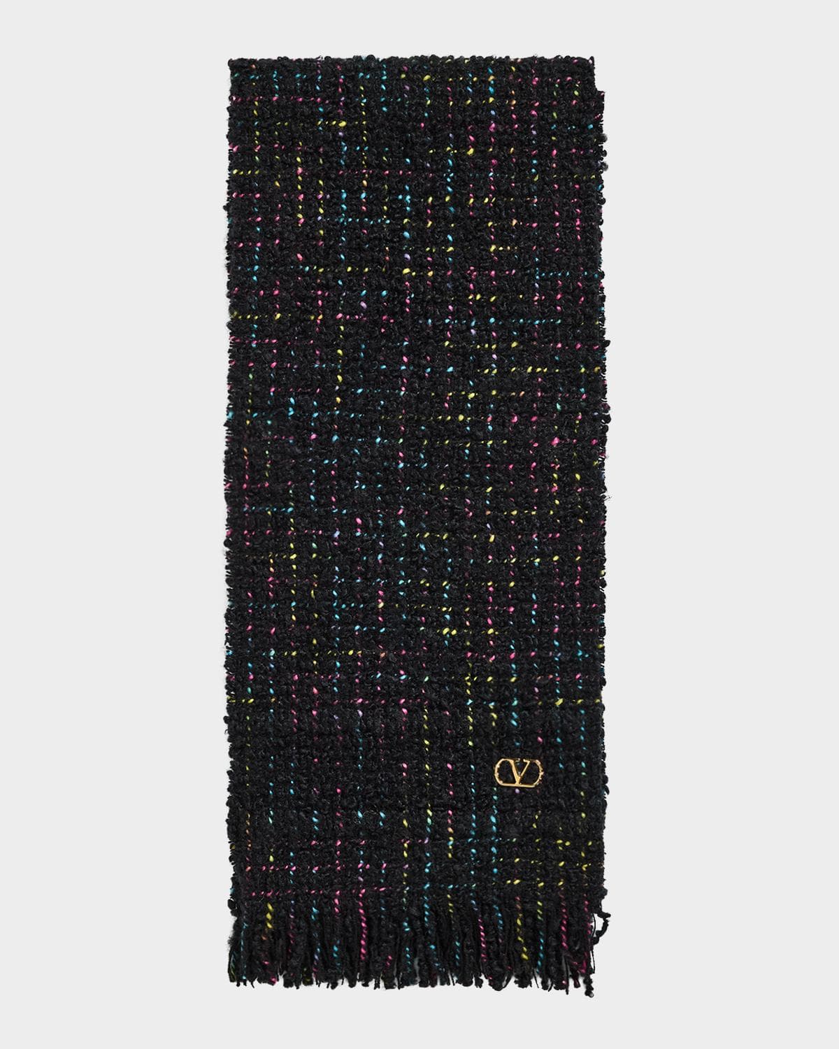 Valentino Garavani VLogo Signature Cashmere and Wool Jacquard Scarf