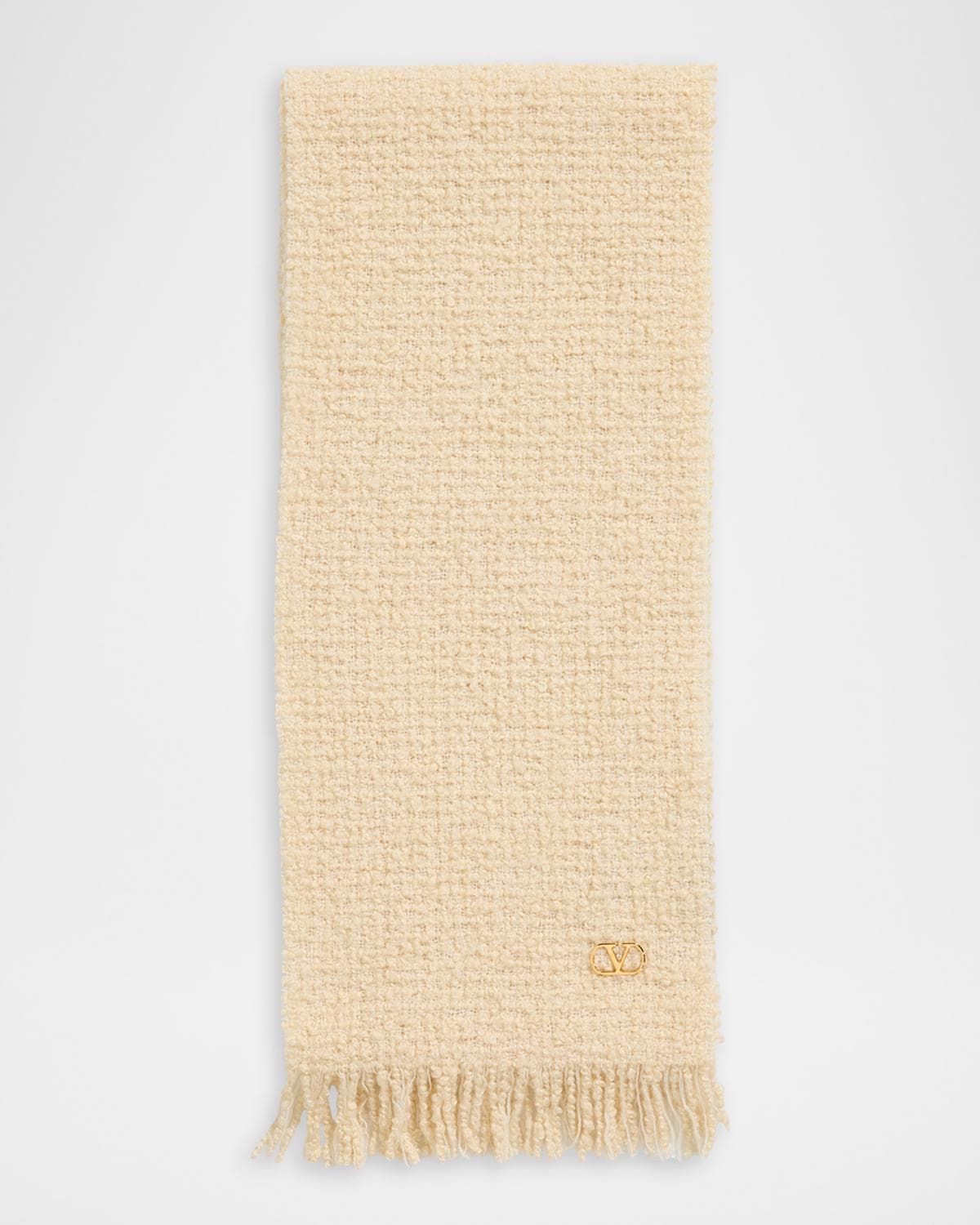 Valentino Garavani VLogo Signature Cashmere and Wool Jacquard Scarf