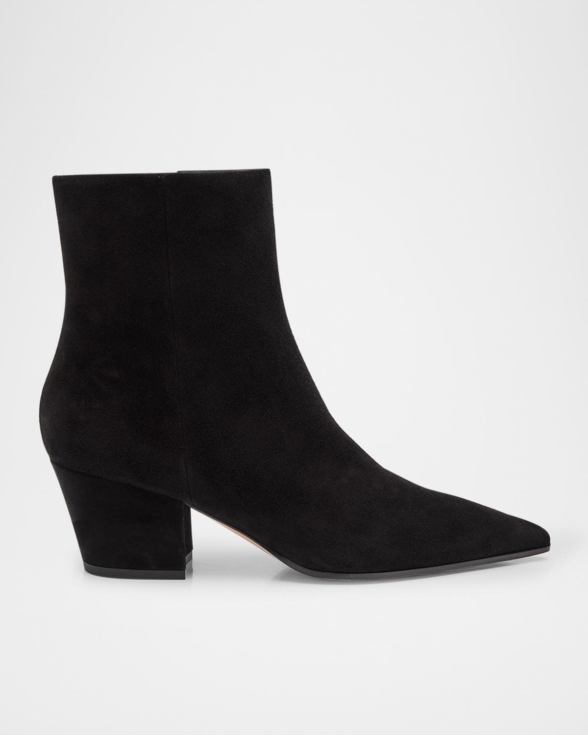Gianvito Rossi Keinna Suede Zip Ankle Boots