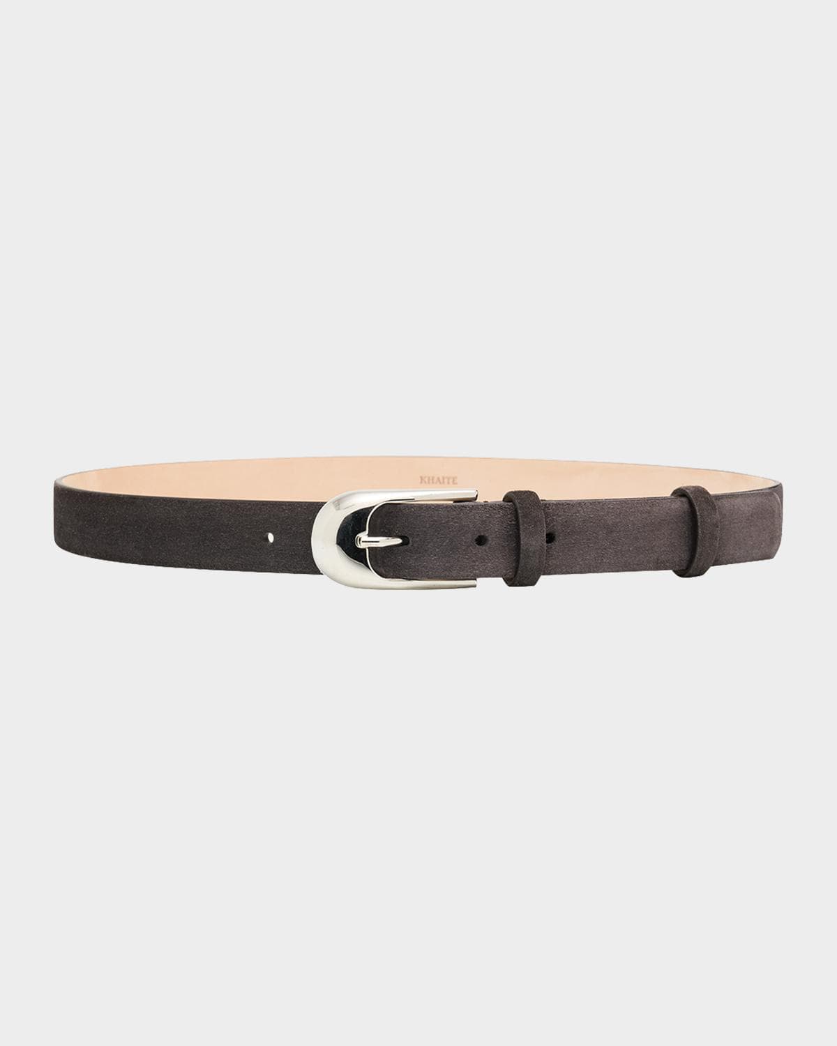Khaite Dome Suede Belt