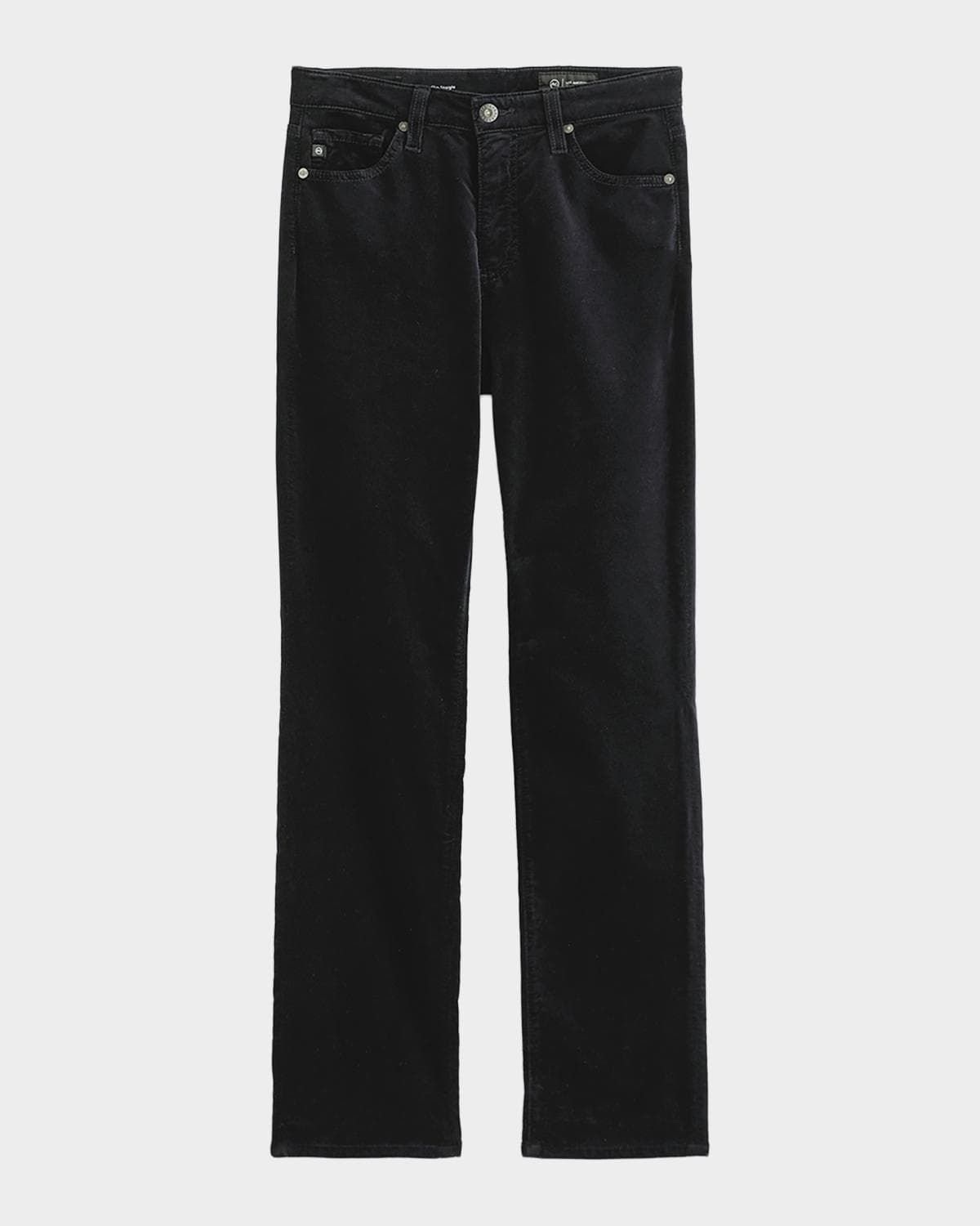 AG Jeans Mari Mid-Rise Slim Straight Velvet Jeans