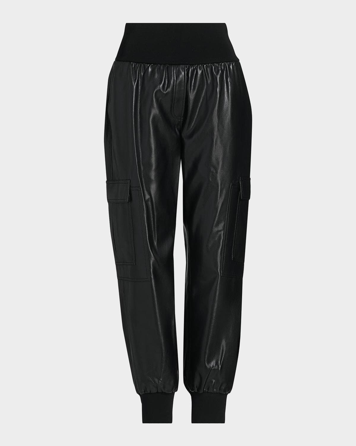 Likely Giles Faux-Leather Crop Pants