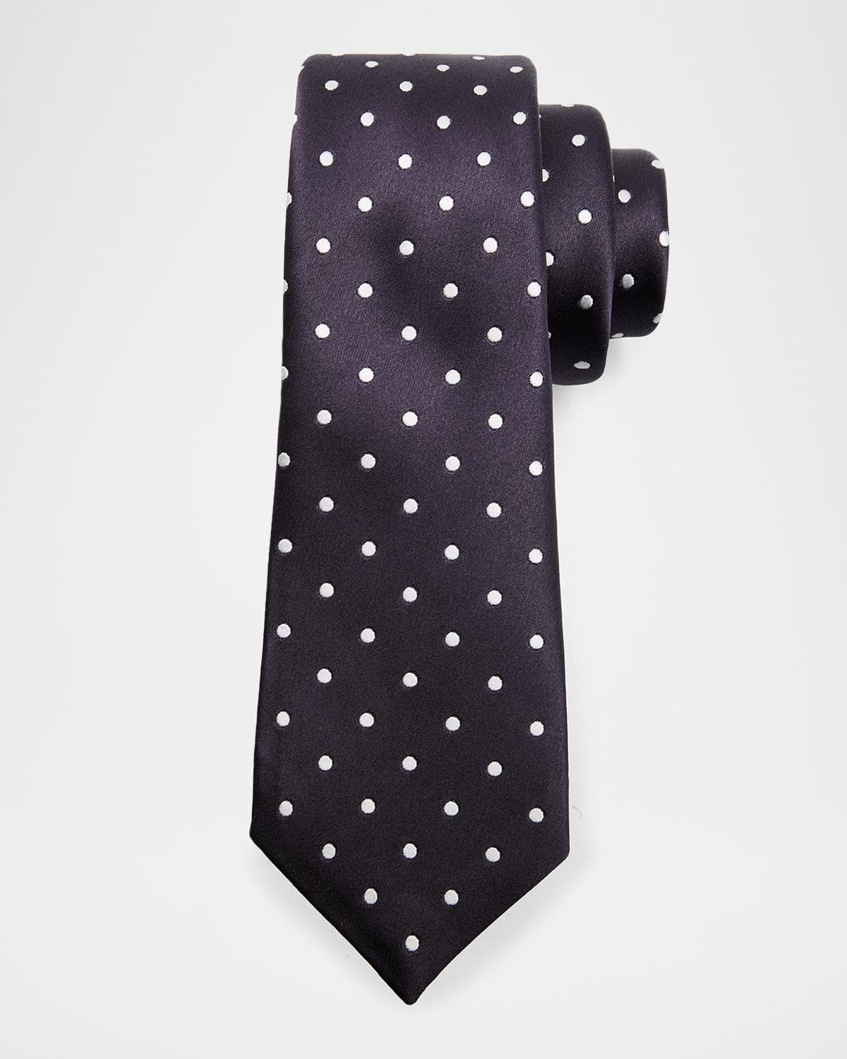 TOM FORD Men's Polka Dot Mulberry Silk Tie