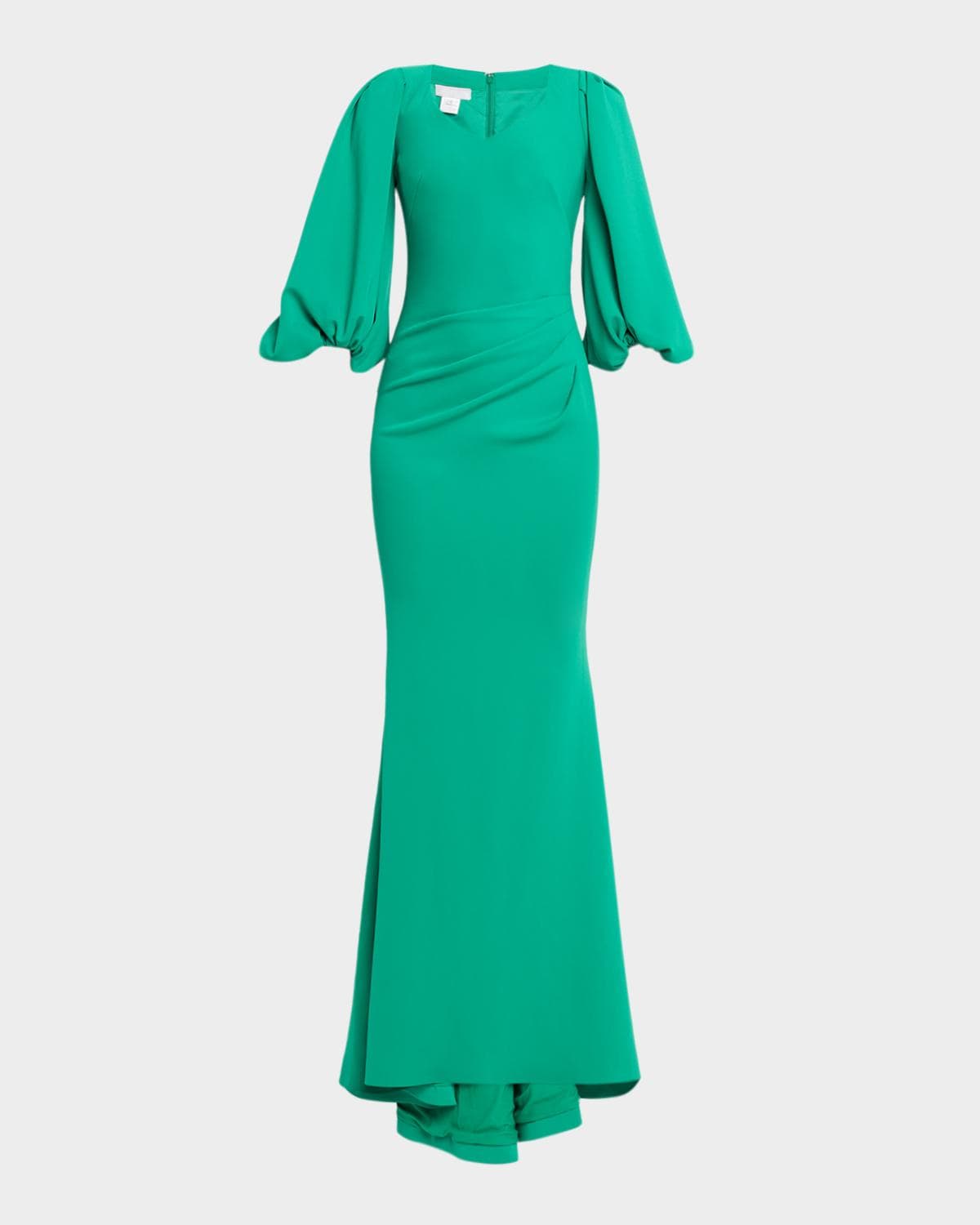 Jovani Puff-Sleeve Trumpet Gown