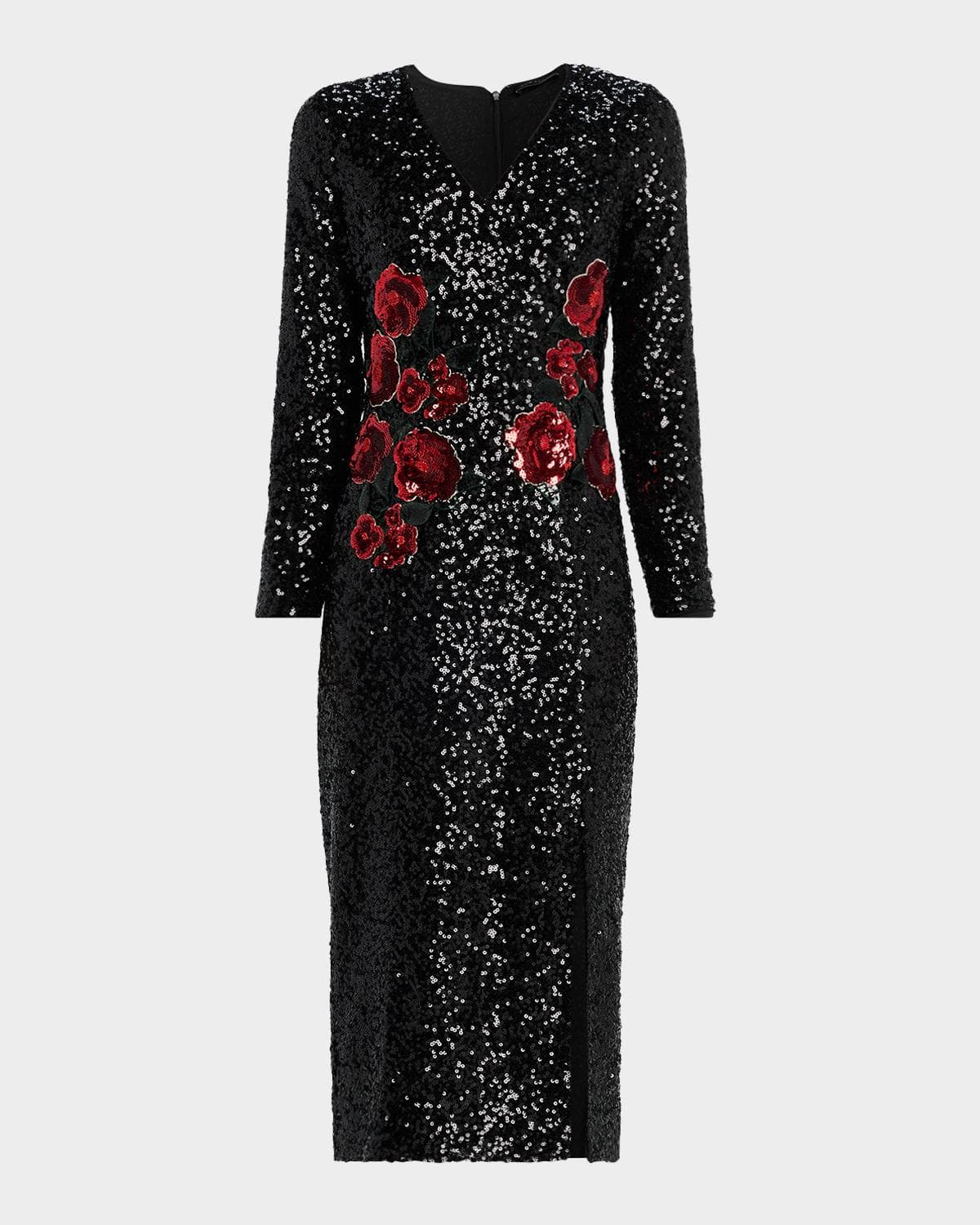 Elie Tahari The Aurora Sequined Floral Midi Dress · 2