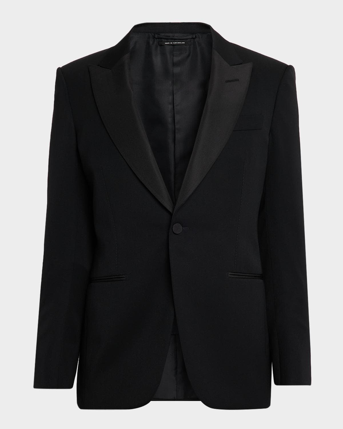TOM FORD Men's Wool Grain de Poudre Evening Jacket