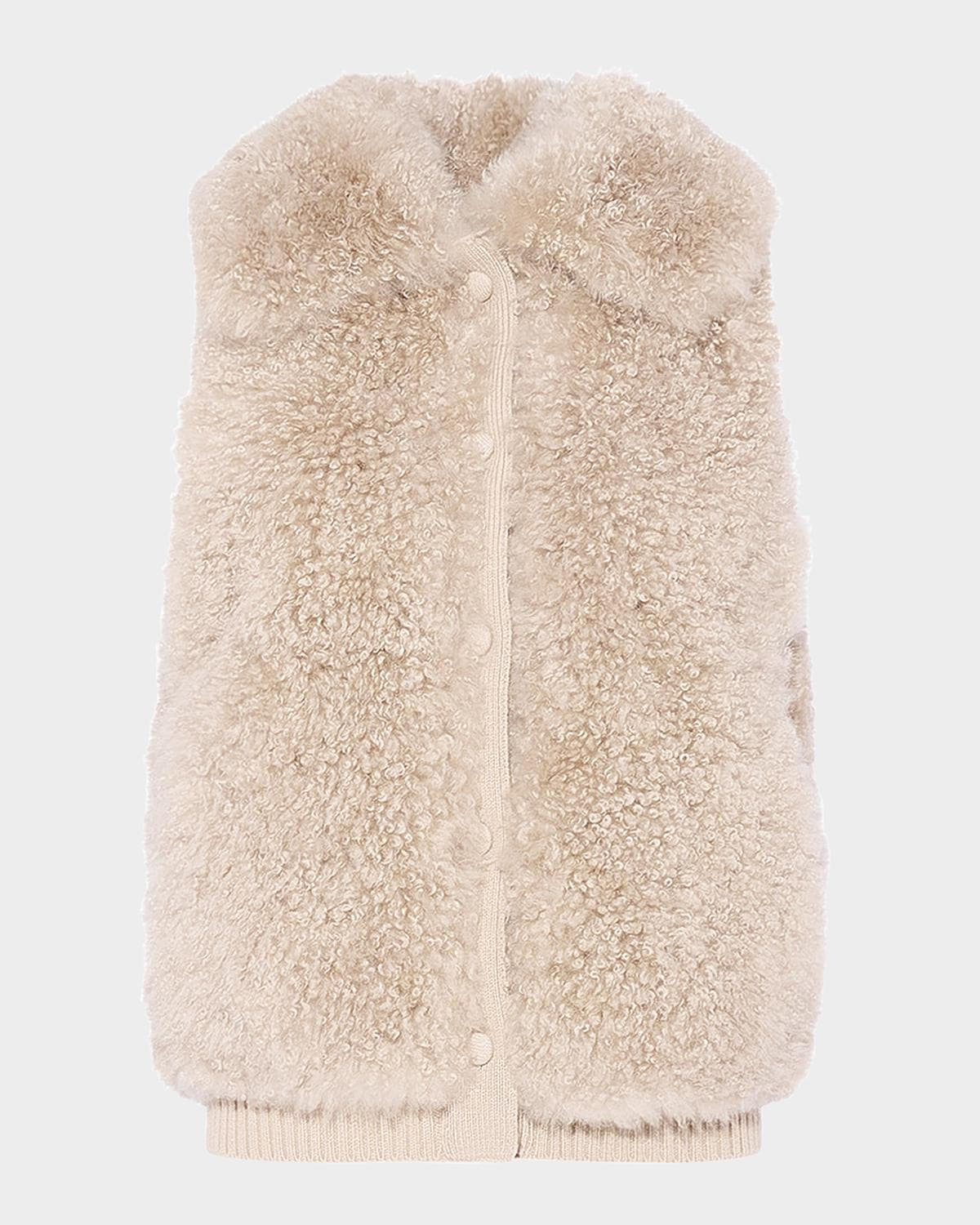 Yves Salomon Curly Shearling Vest