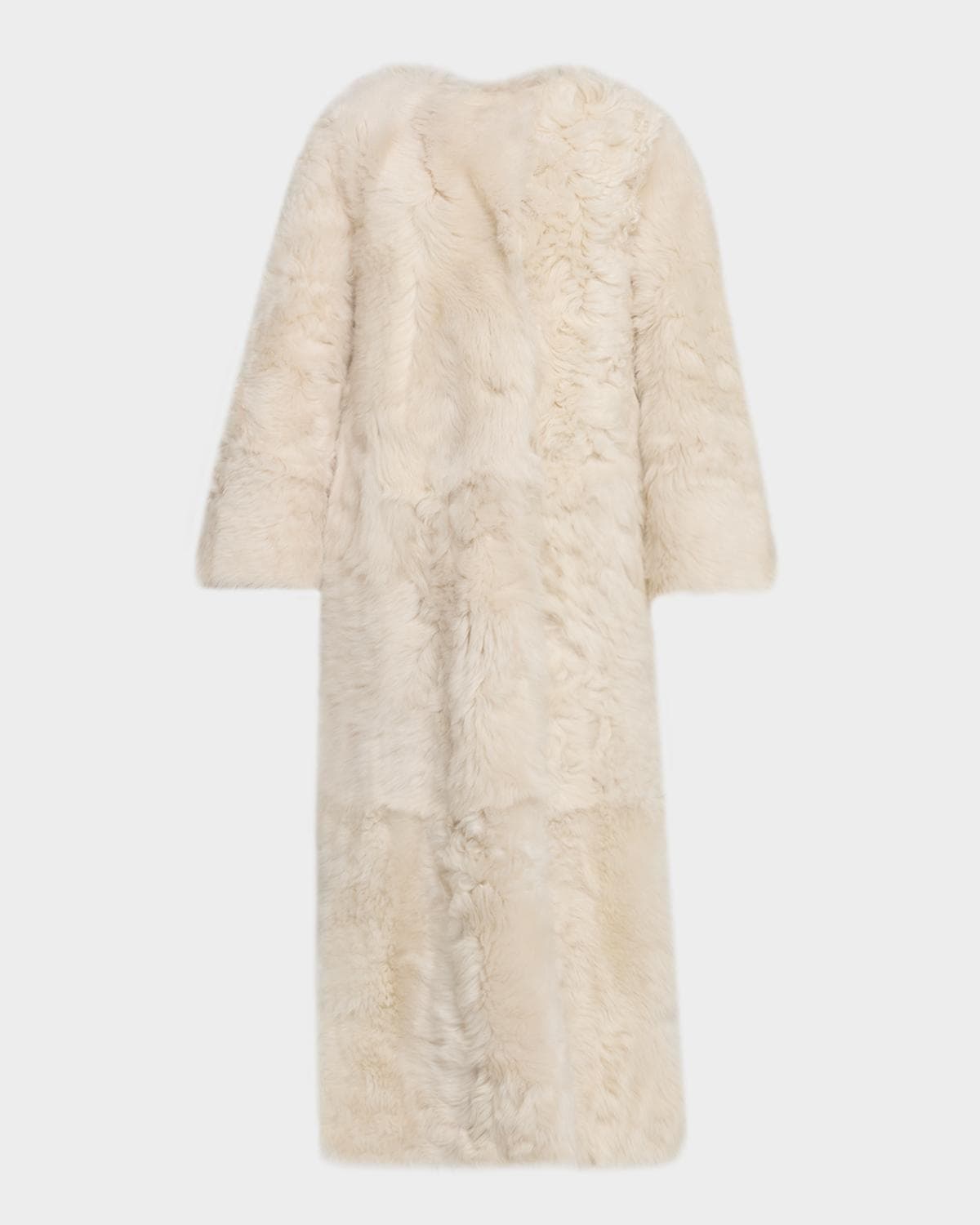 Yves Salomon Long Toscana Lamb Shearling Coat