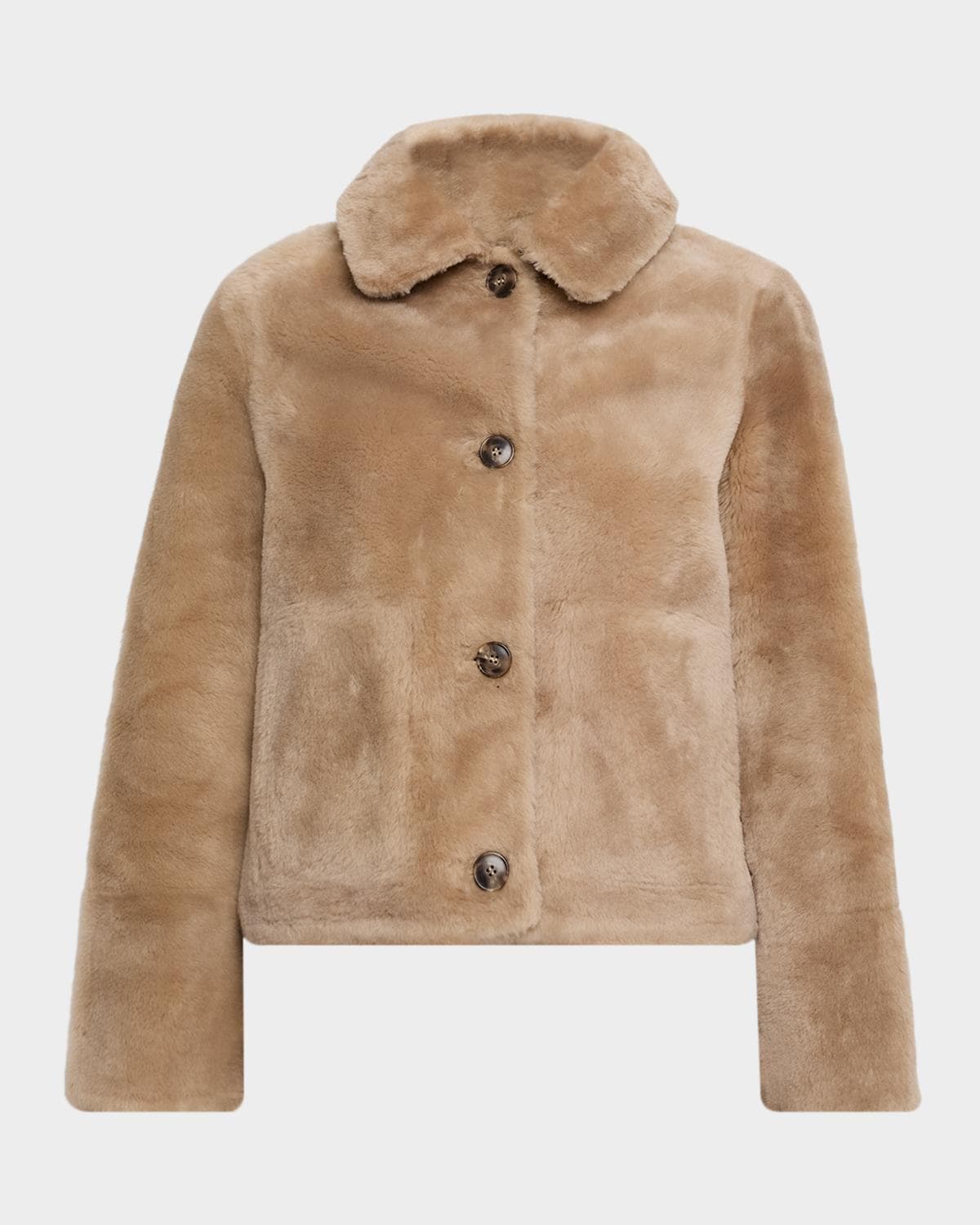 Yves Salomon Short Lamb Shearling Jacket