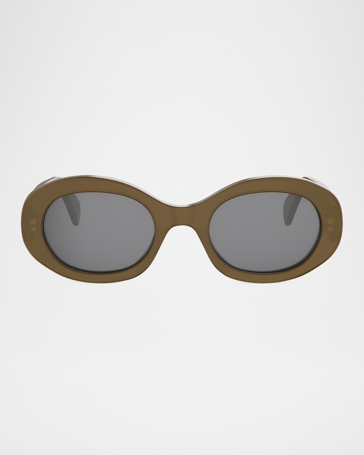 CELINE Triomphe 52mm Oval Sunglasses