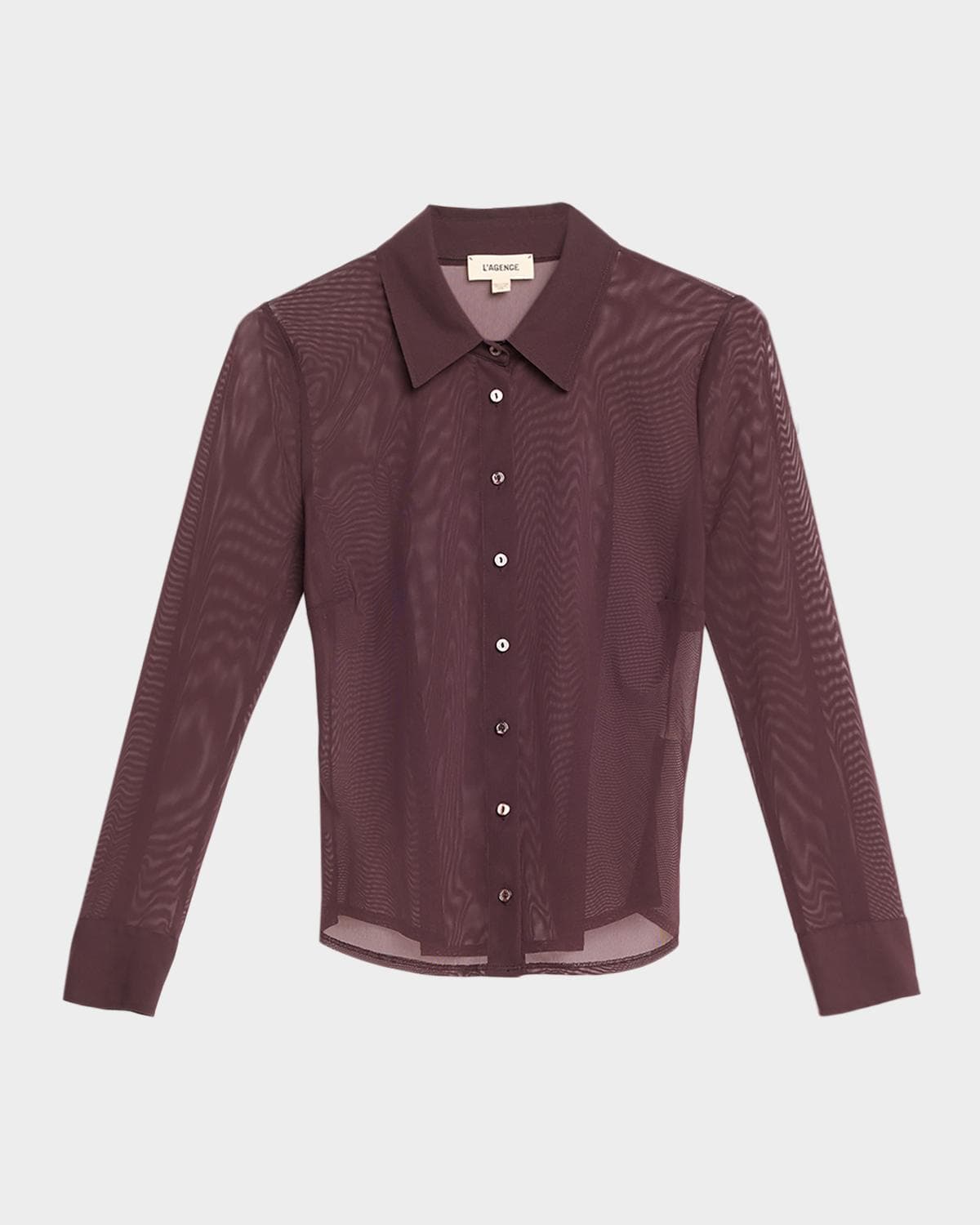 L 'AGENCE Indiana Fitted Mesh Blouse