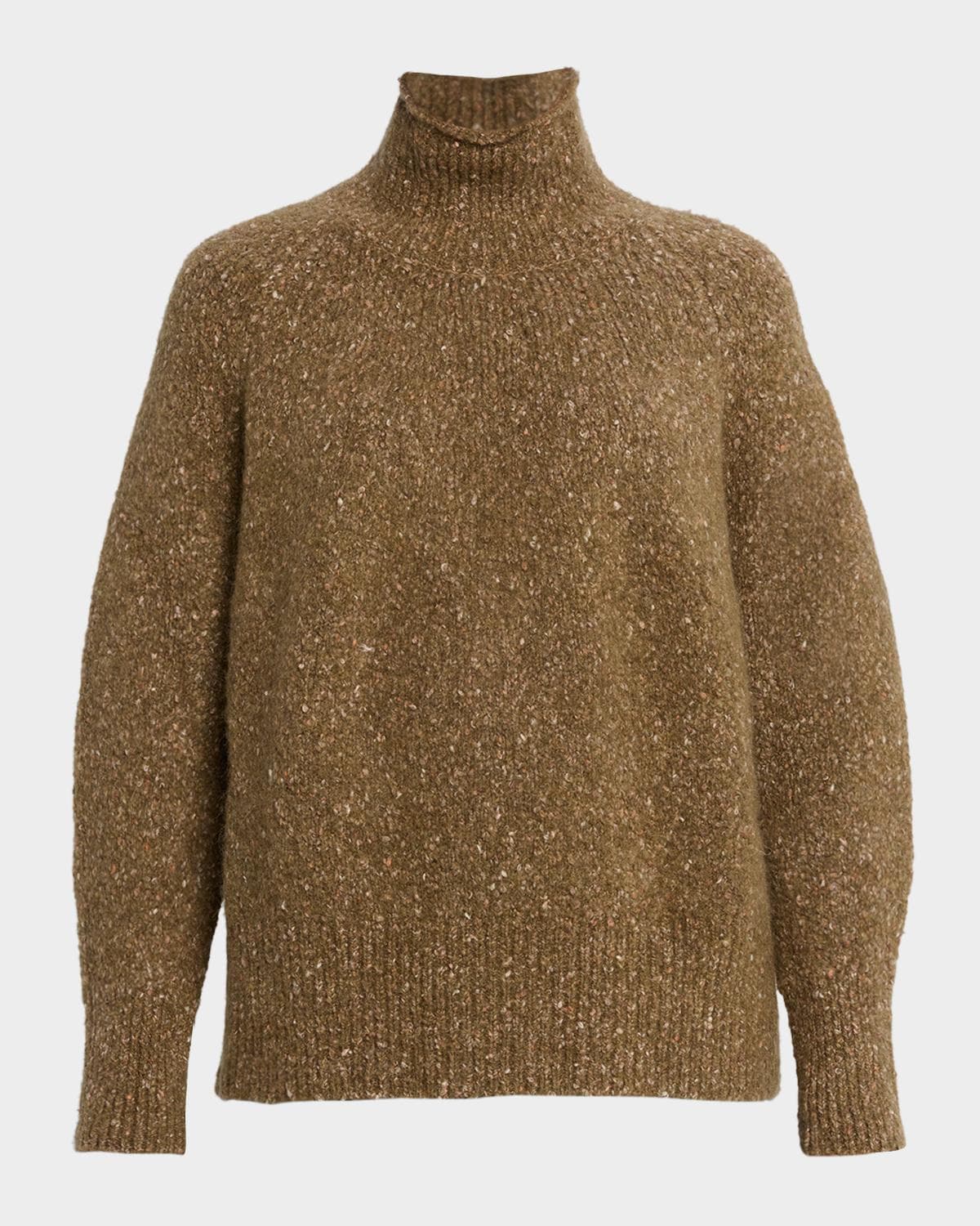 Lafayette 148 New York Speckled Knit Turtleneck Sweater