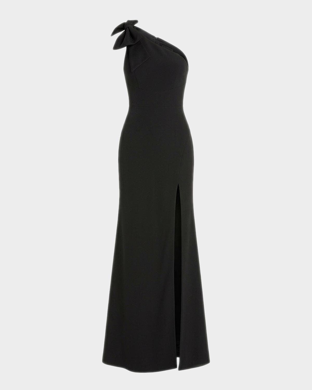Mac Duggal One-Shoulder Crepe Bow Gown · 6