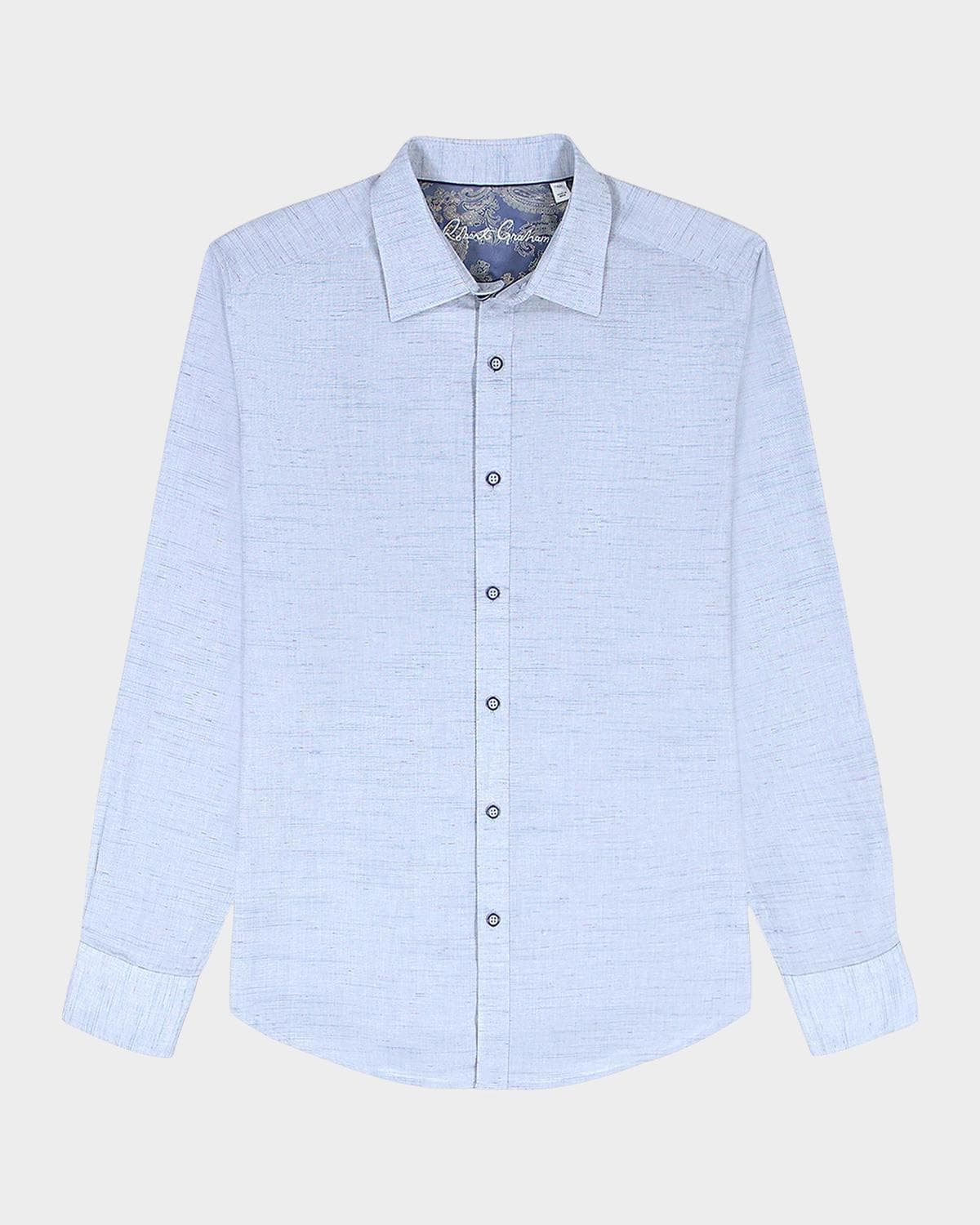 Robert Graham Avondale Woven Chambray Cotton Shirt