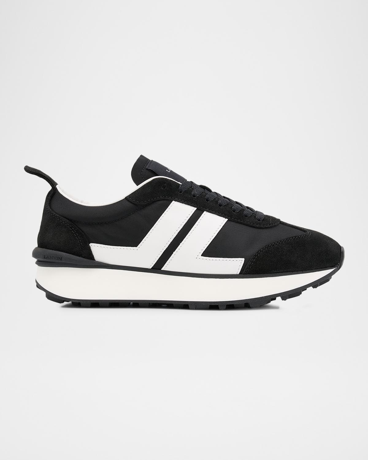 Lanvin Men's Nylon & Suede Low-Top Sneakers