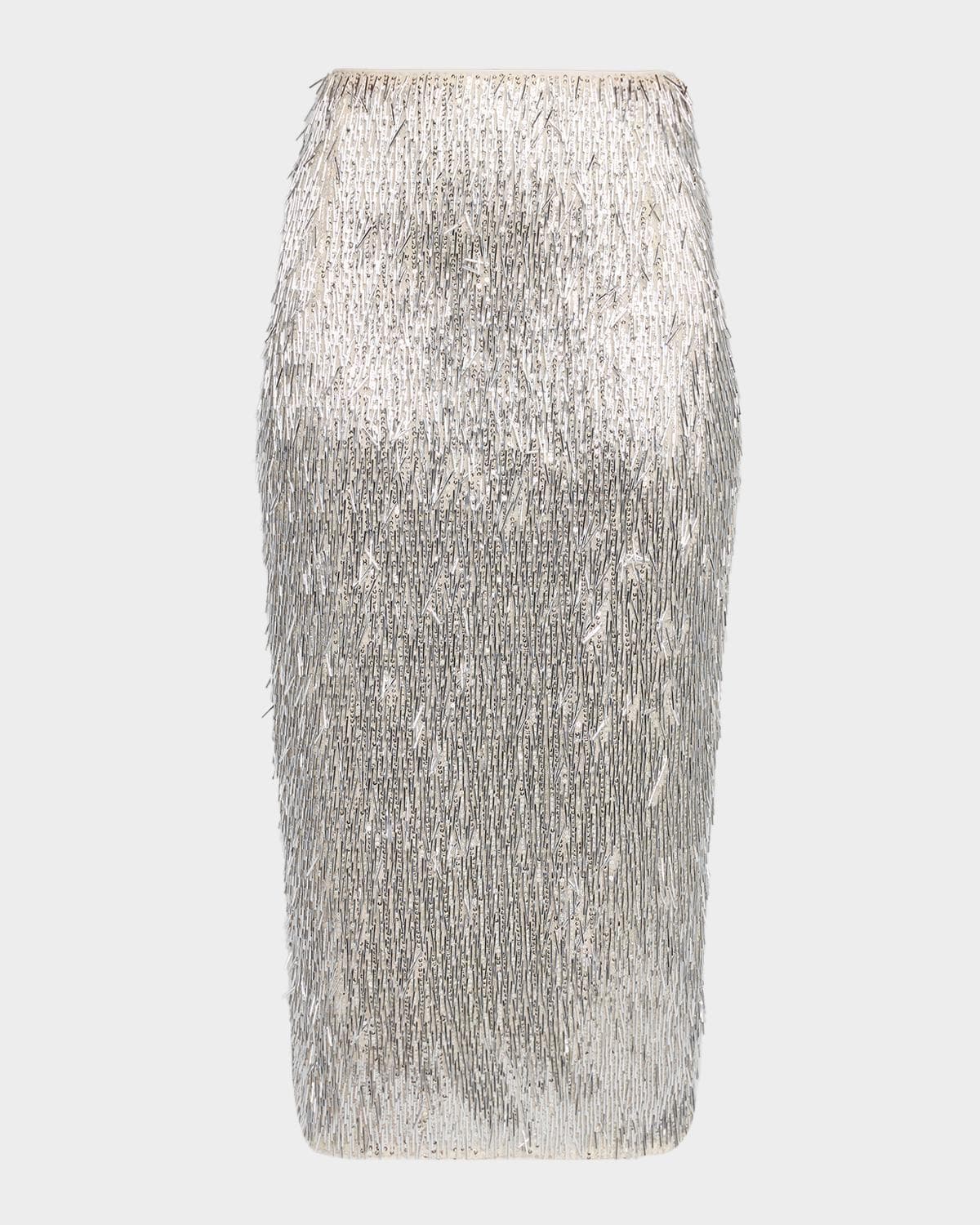 AKNVAS Tao Embellished Pencil Skirt