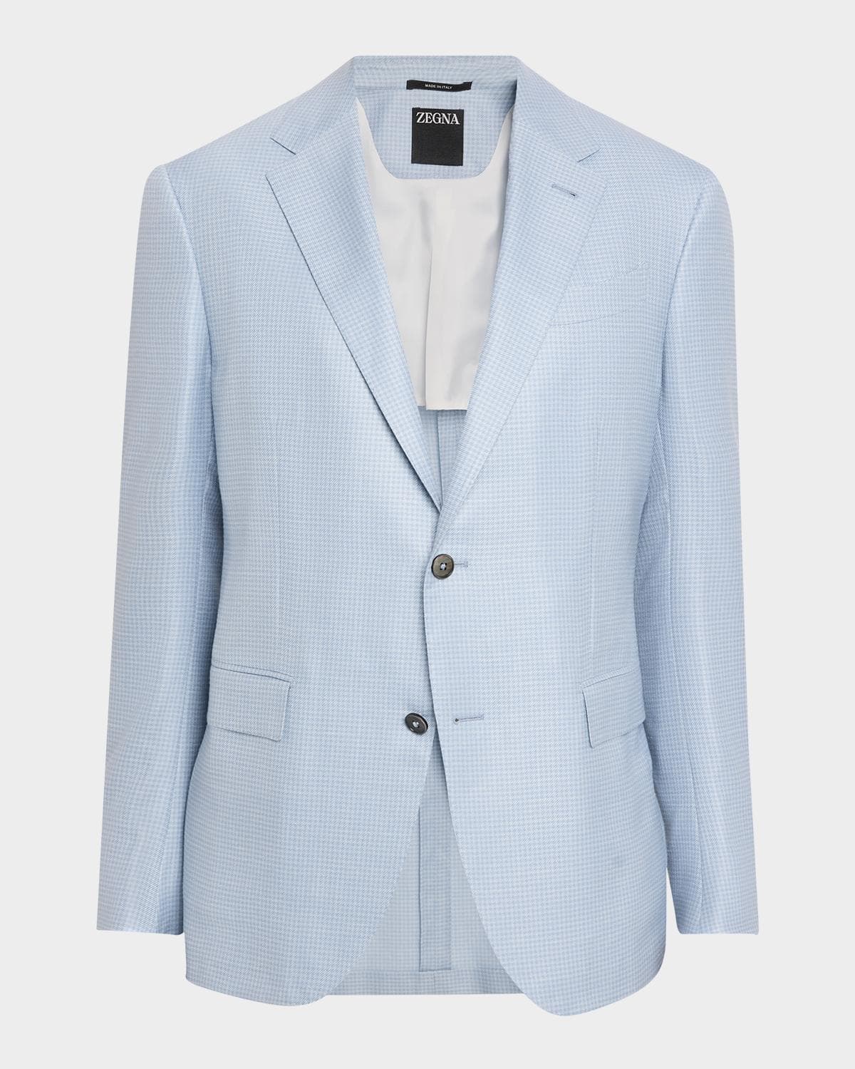 ZEGNA Men's Wool Gingham Single-Breasted Sport Coat