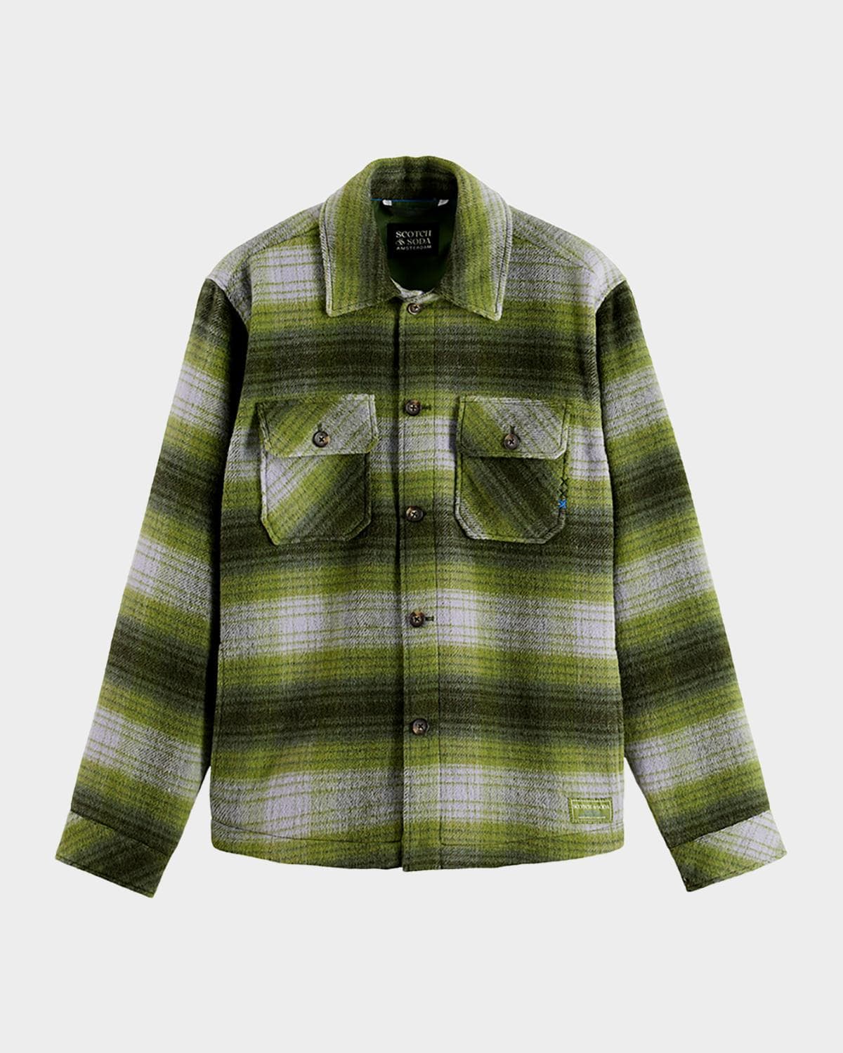Scotch & Soda Men's Check Wool-Blend Overshirt