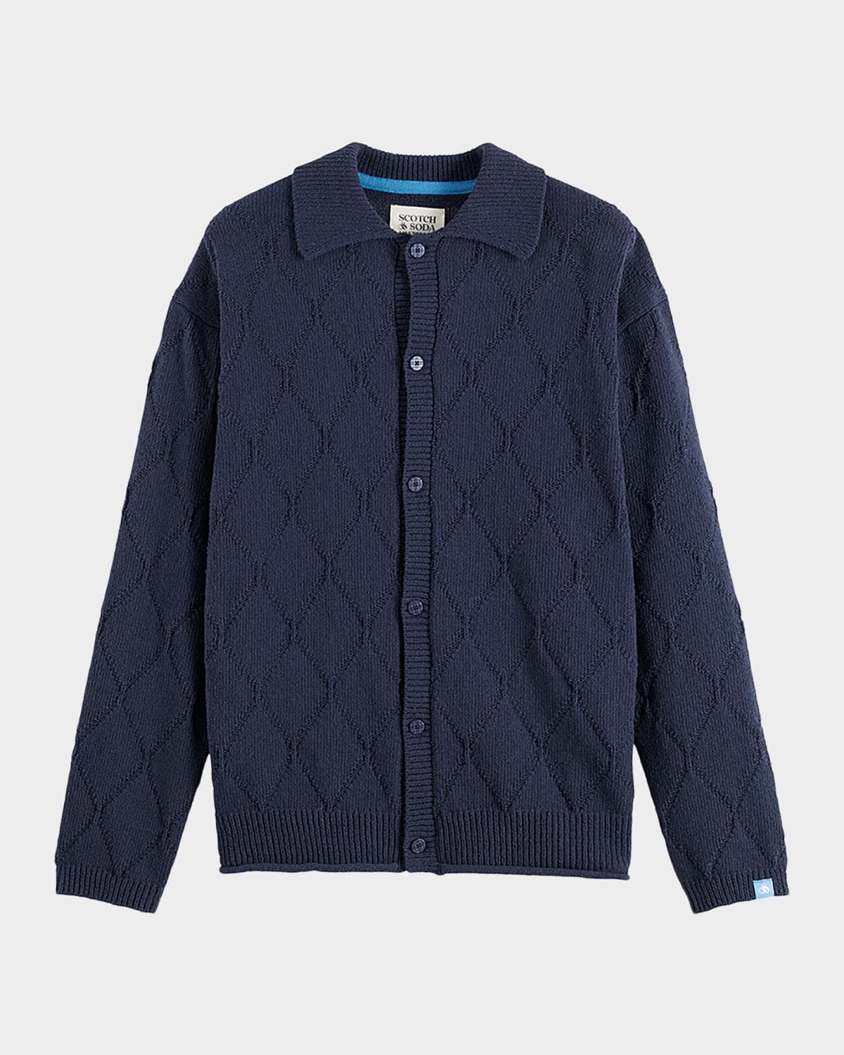 Scotch & Soda Men's Openwork Knit Button-Down Shirt