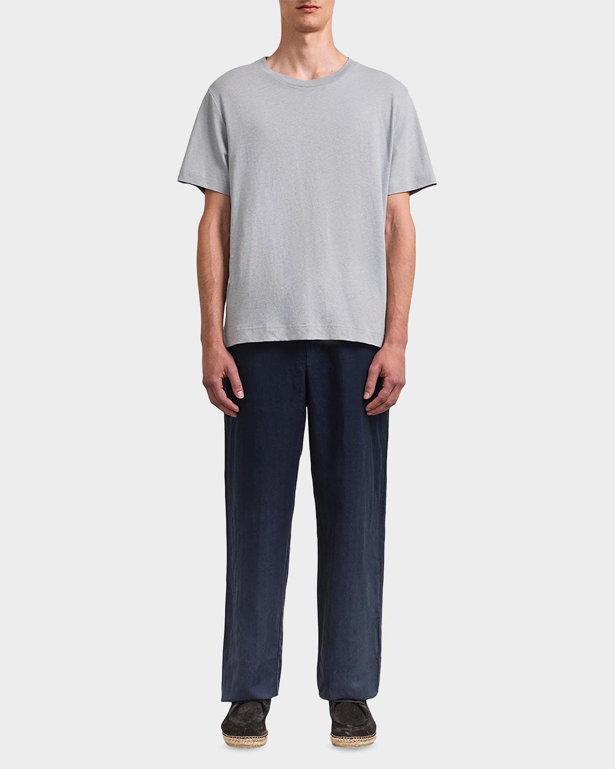 Frescobol Carioca Men's Dinis Cotton-Linen T-Shirt