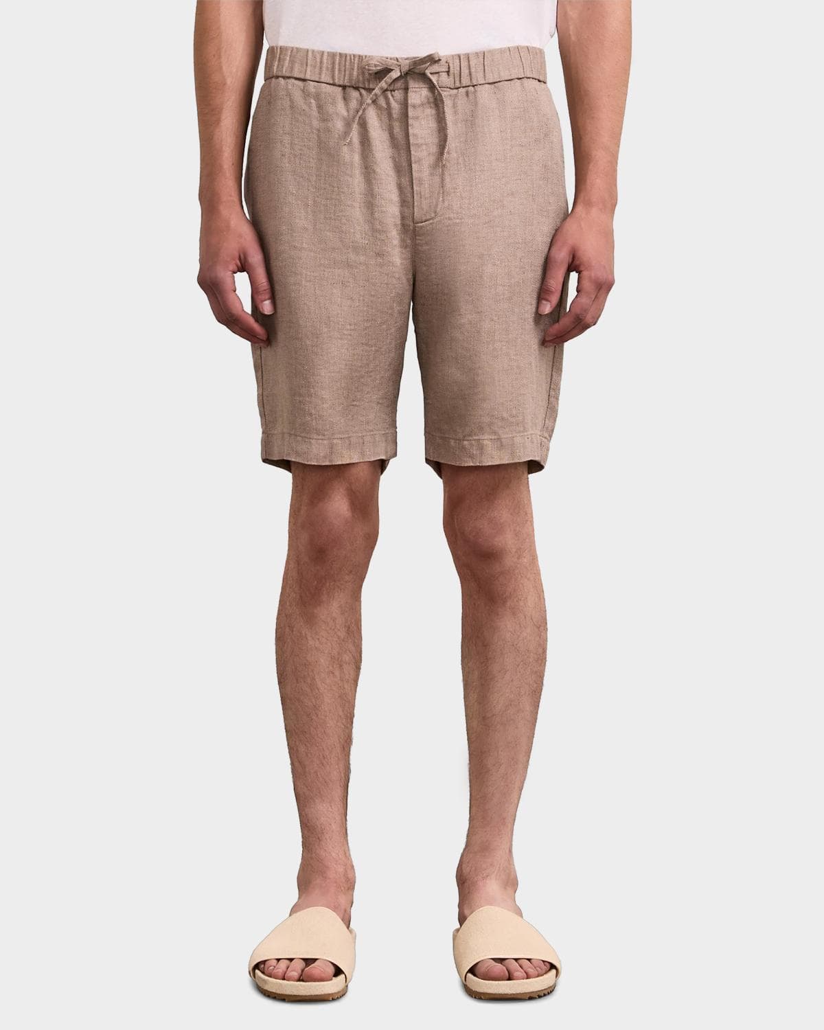 Frescobol Carioca Men's Felipe Linen-Cotton Drawstring Shorts
