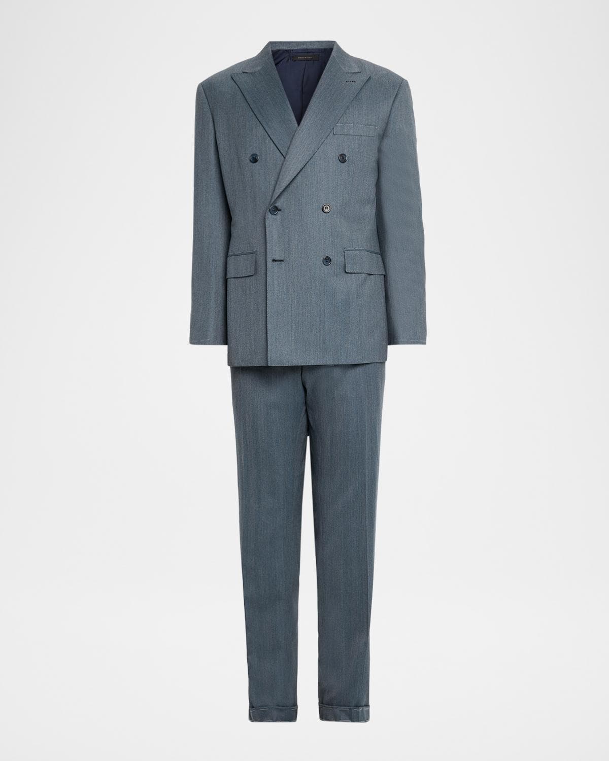 Brioni Men's Wool Plume Double-Breasted Suit