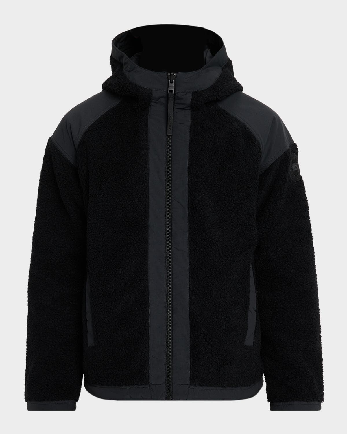 Canada Goose Men's Alberni Reversible Fleece Hooded Bomber Jacket