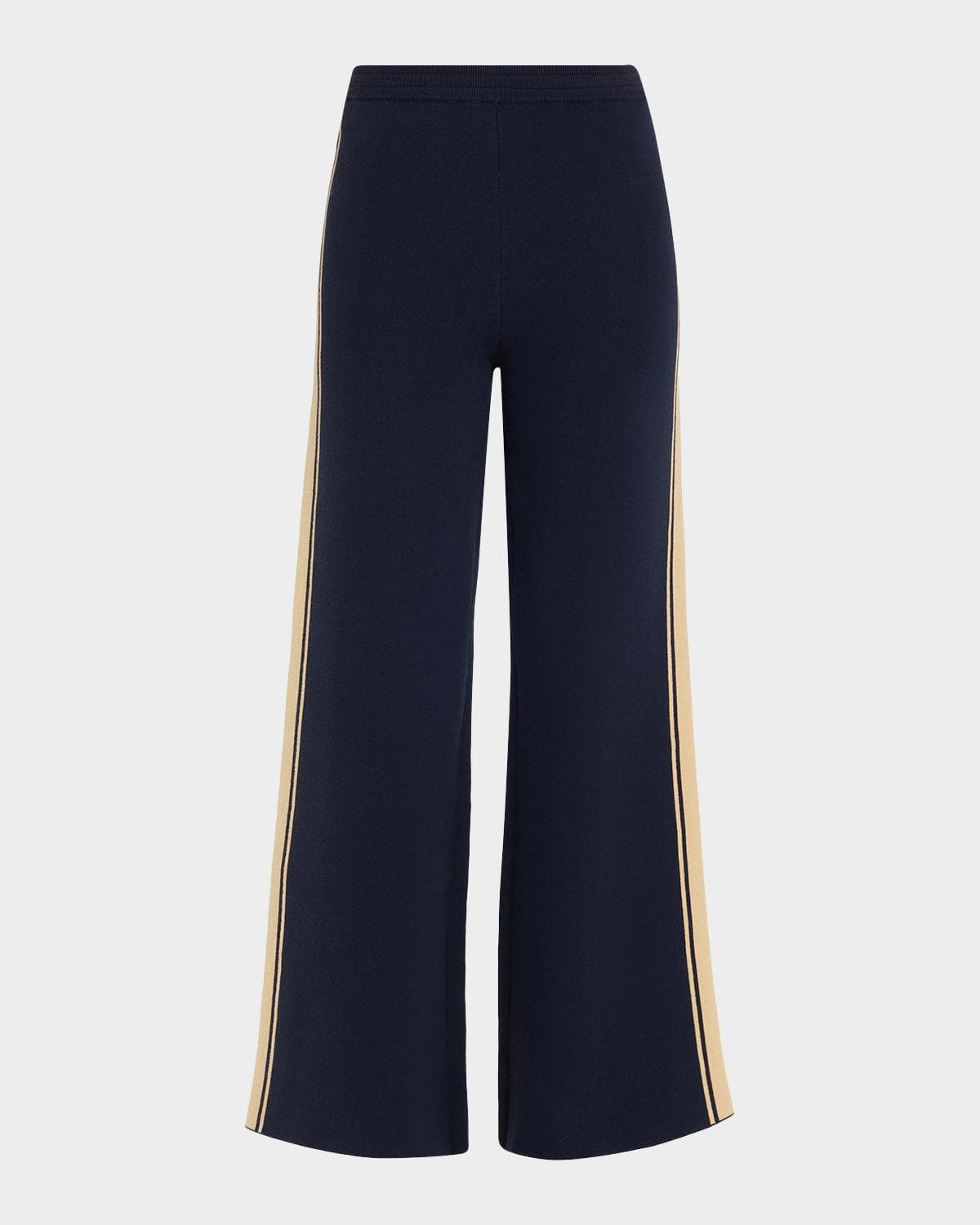 The Upside Cosmo Freya Side-Stripe Knit Wide-Leg Sweatpants · LARGE