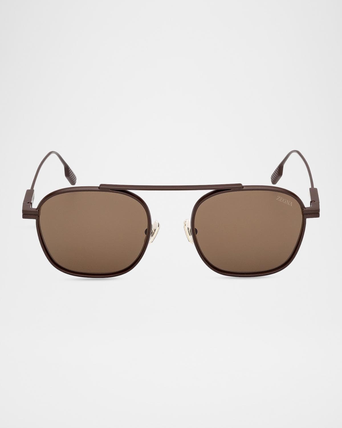 ZEGNA 53mm Metal Navigator Sunglasses