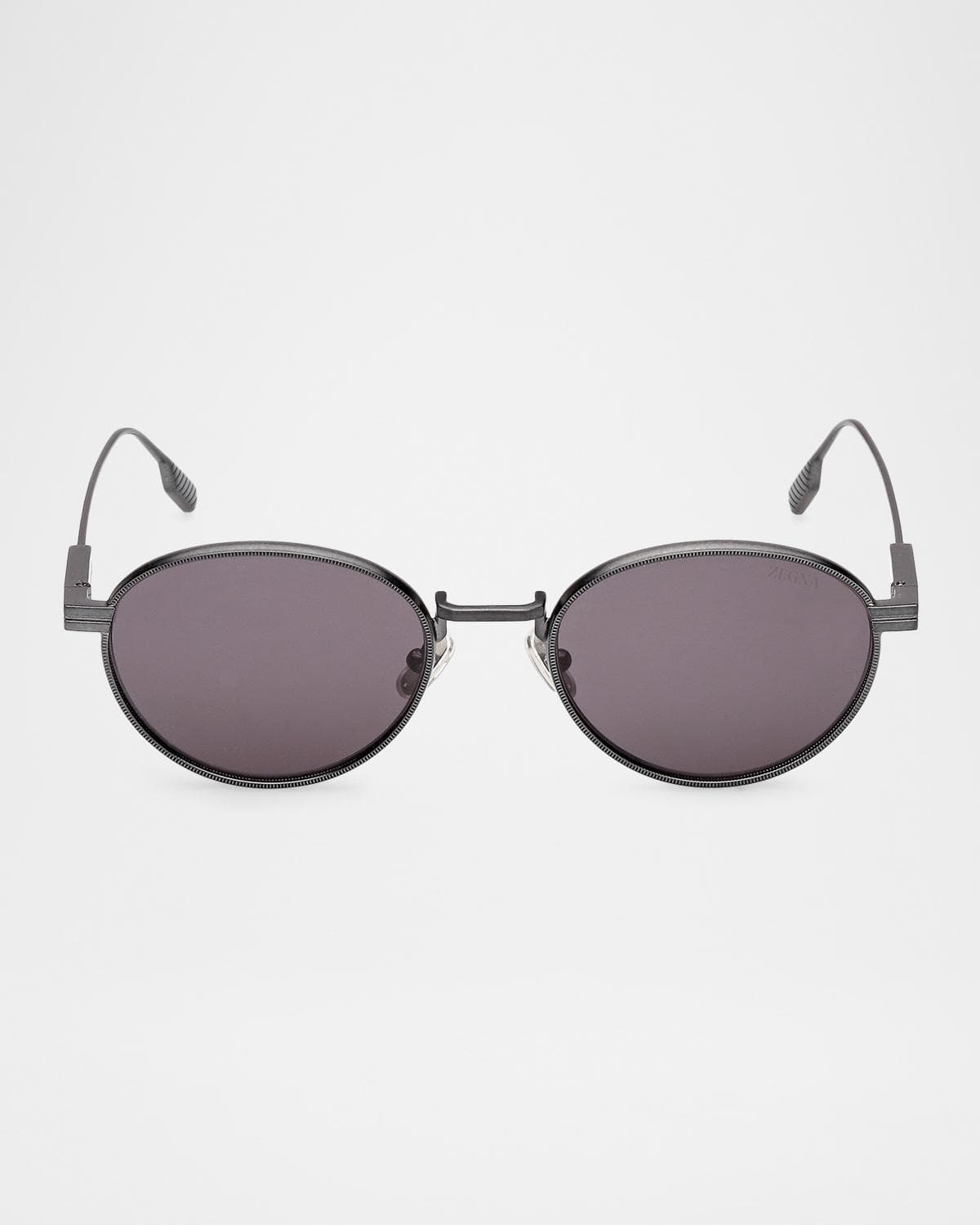 ZEGNA 52mm Metal Oval Sunglasses