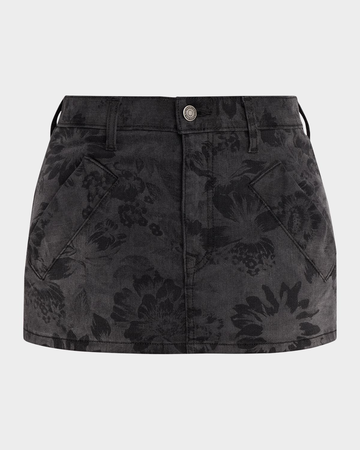 Coût De La Liberté Floral Denim Mini Skirt