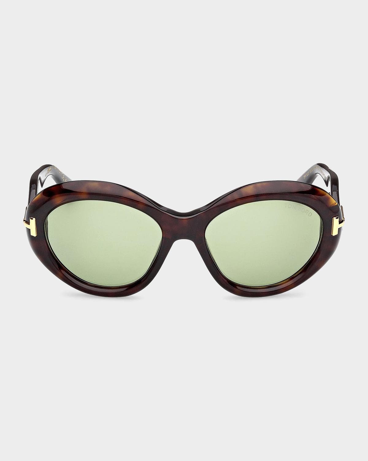 TOM FORD Icon 55MM Oval Sunglasses