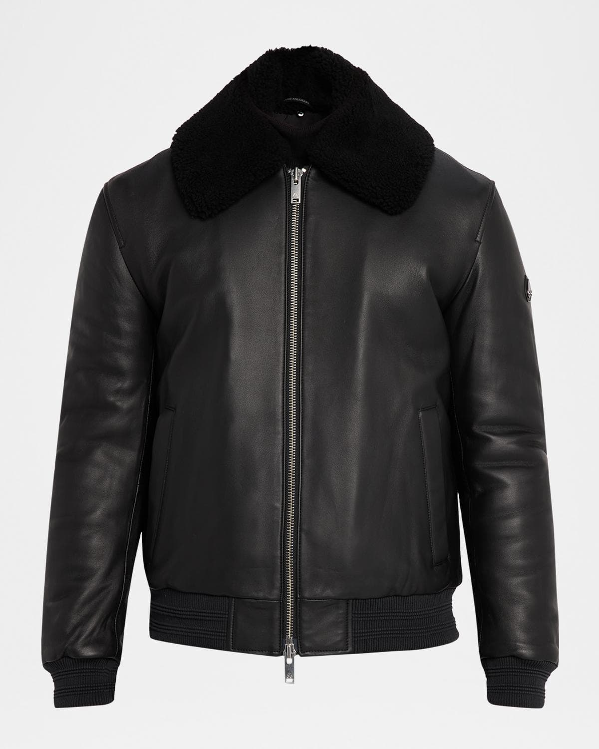 Moose Knuckles Men's Toba Bomber Jacket with Shearling Collar · SMALL