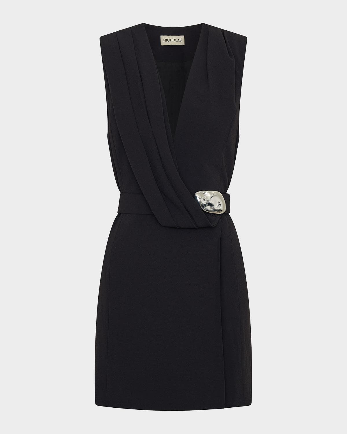 NICHOLAS Dorsie Sleeveless Draped Mini Dress