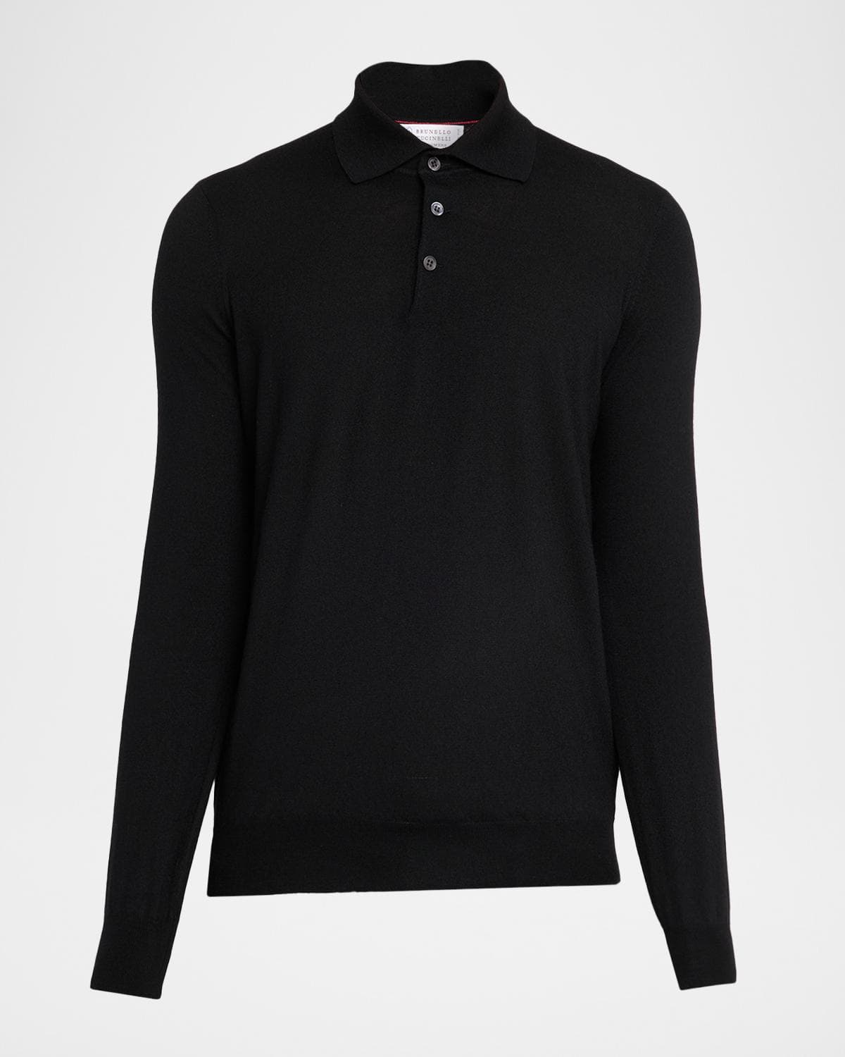 Brunello Cucinelli Men's Fine Gauge Wool-Cashmere Polo Shirt