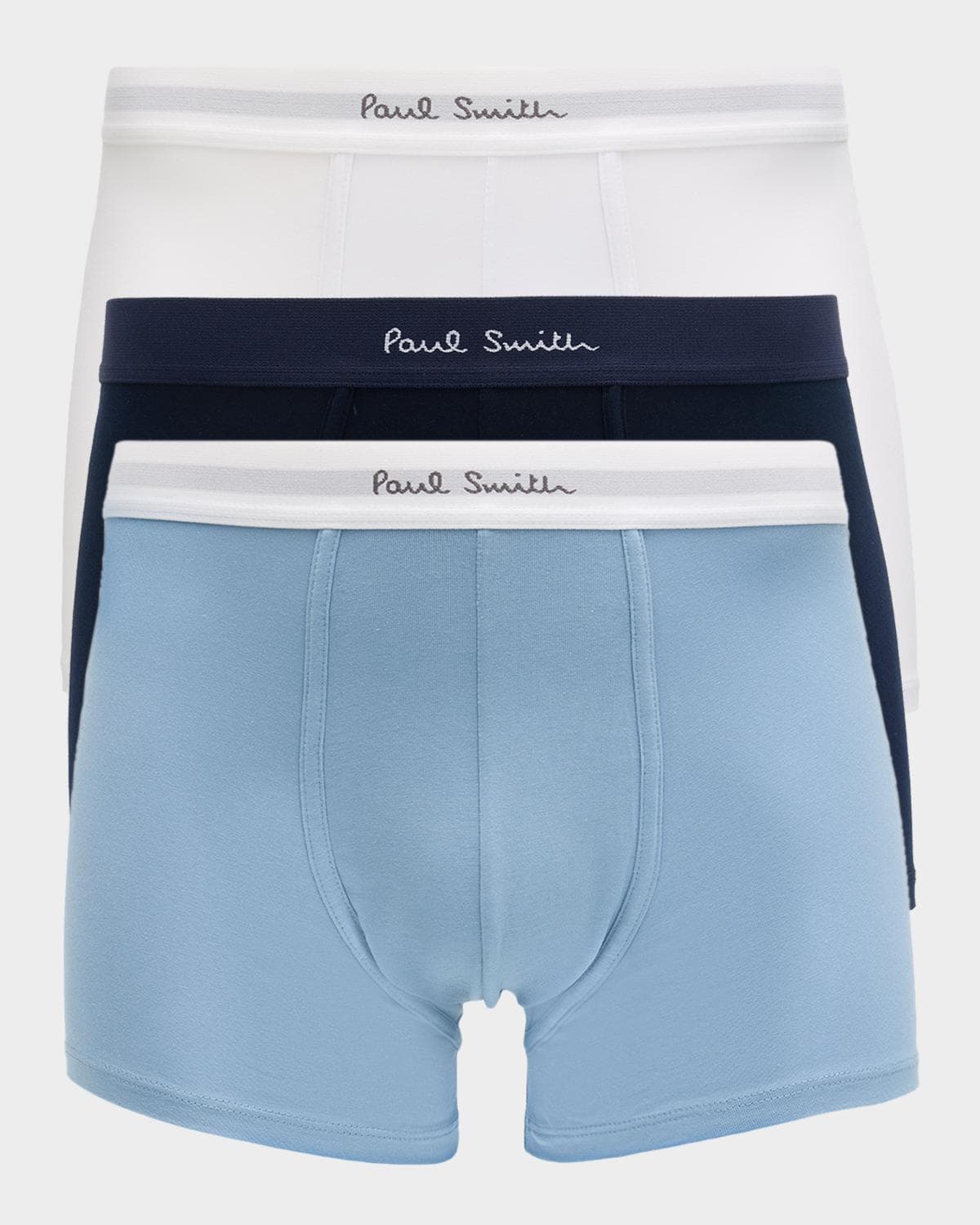 Paul Smith Men's Solid Cotton 3-Pack Boxer Briefs · S