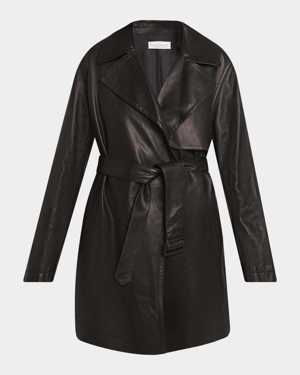 The Row Siempra Leather Wrap Trench Coat