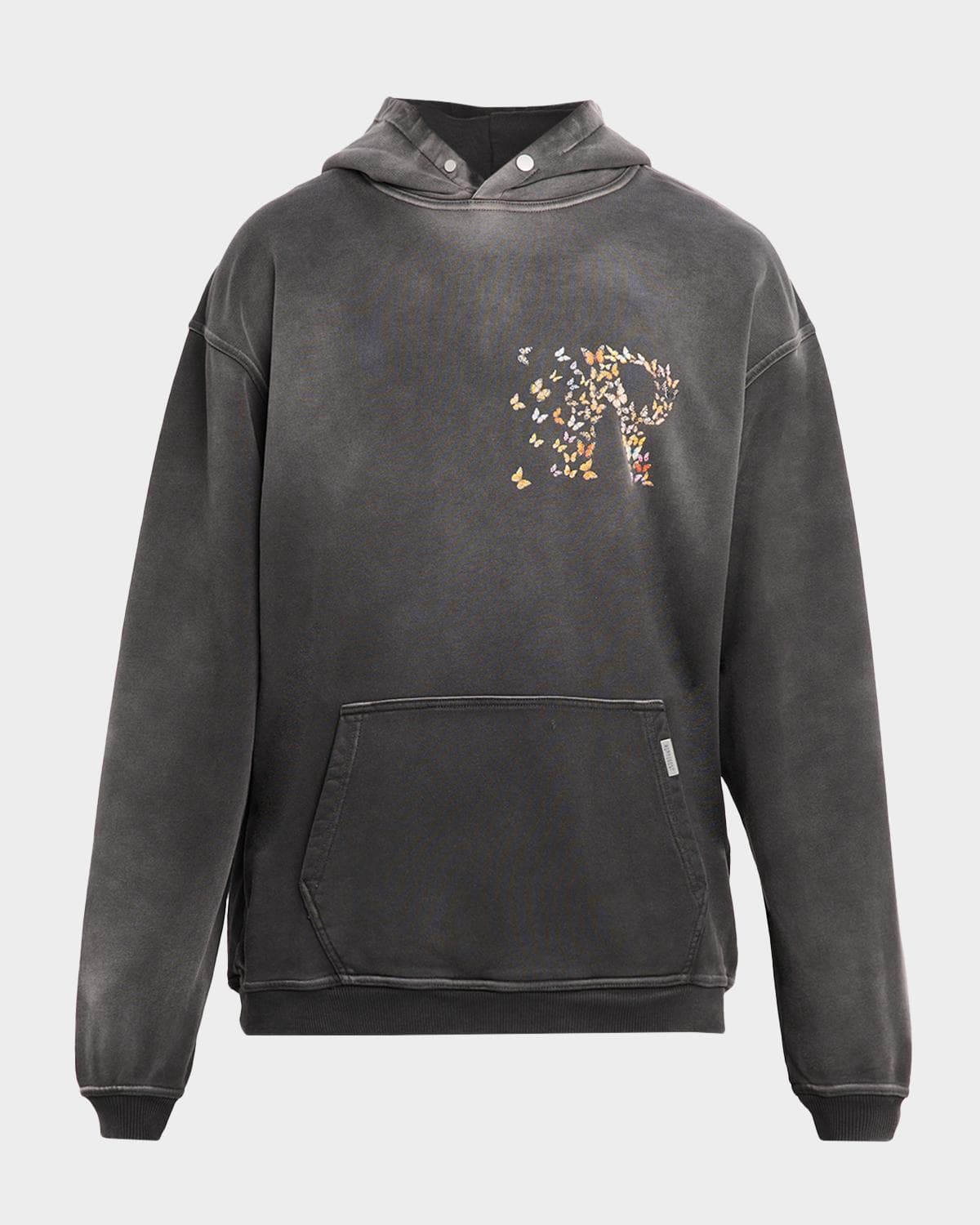 REPRESENT Men's Butterfly Initial Faded Cotton Hoodie