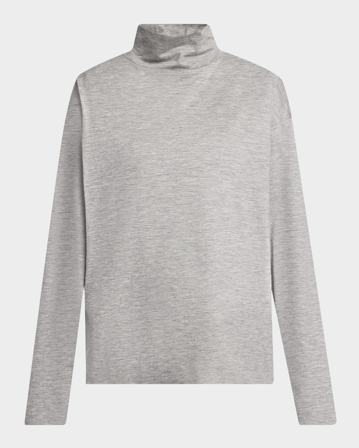 The Row Anapolis Turtleneck Cashmere Jersey Long-Sleeve Top