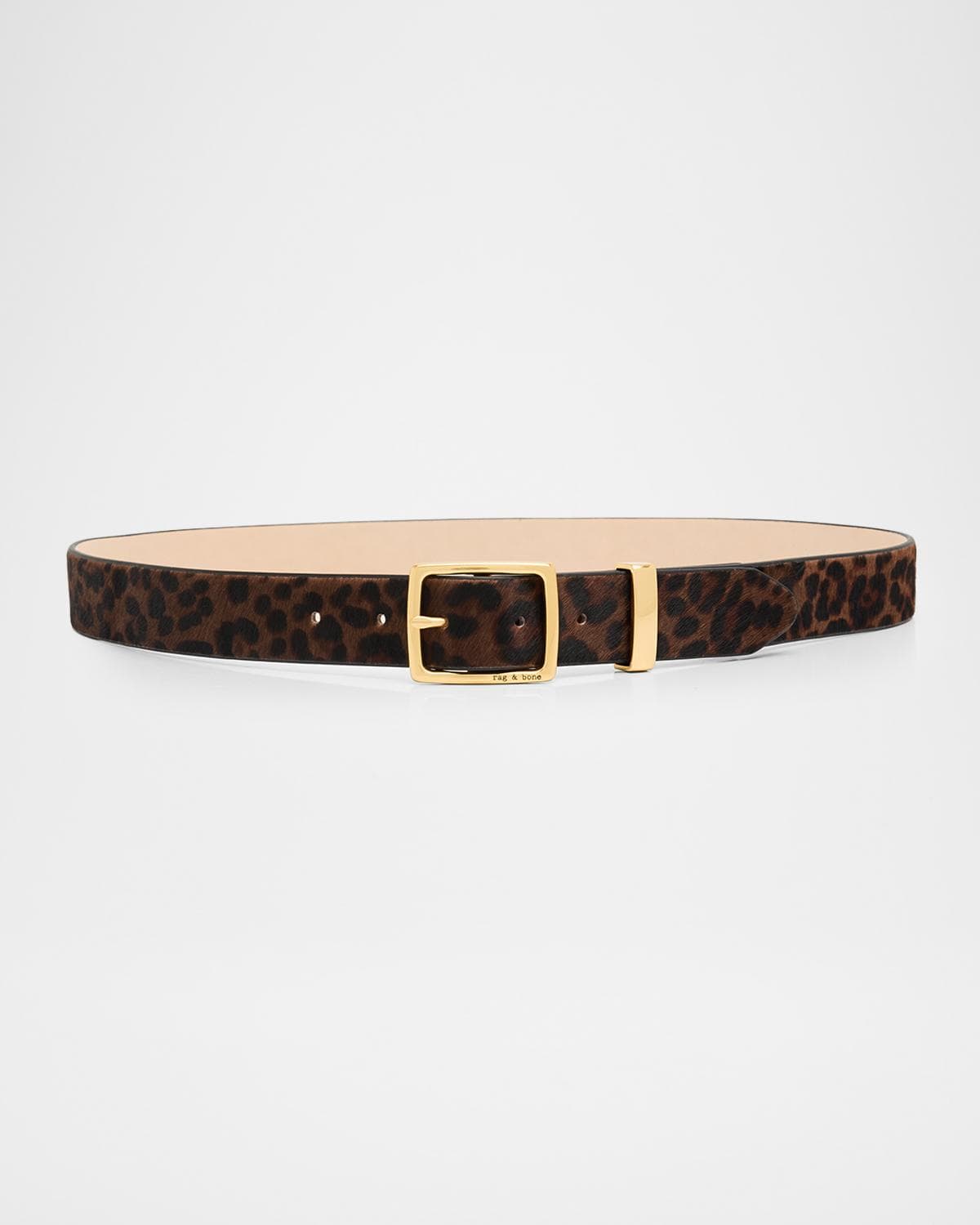 rag & bone X Boyfriend Leopard Calf Hair Belt