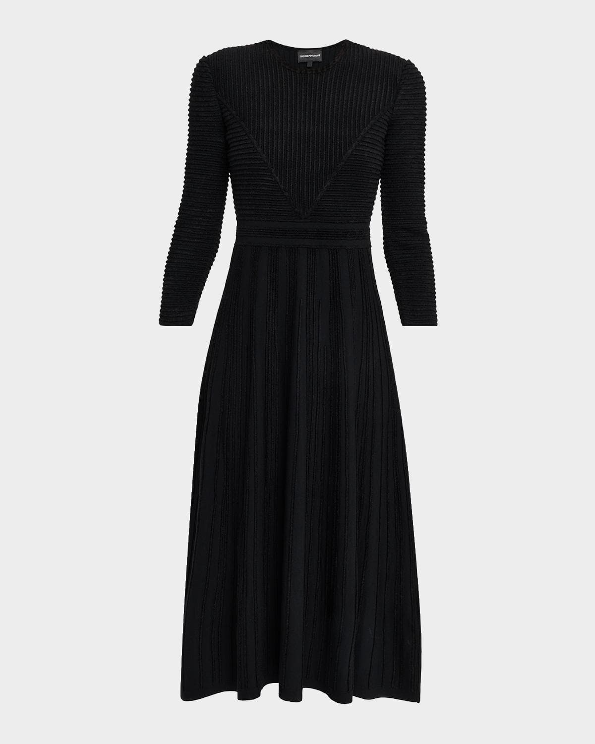 Emporio Armani Ottoman Knit Paneled Midi Dress · 40 (4)