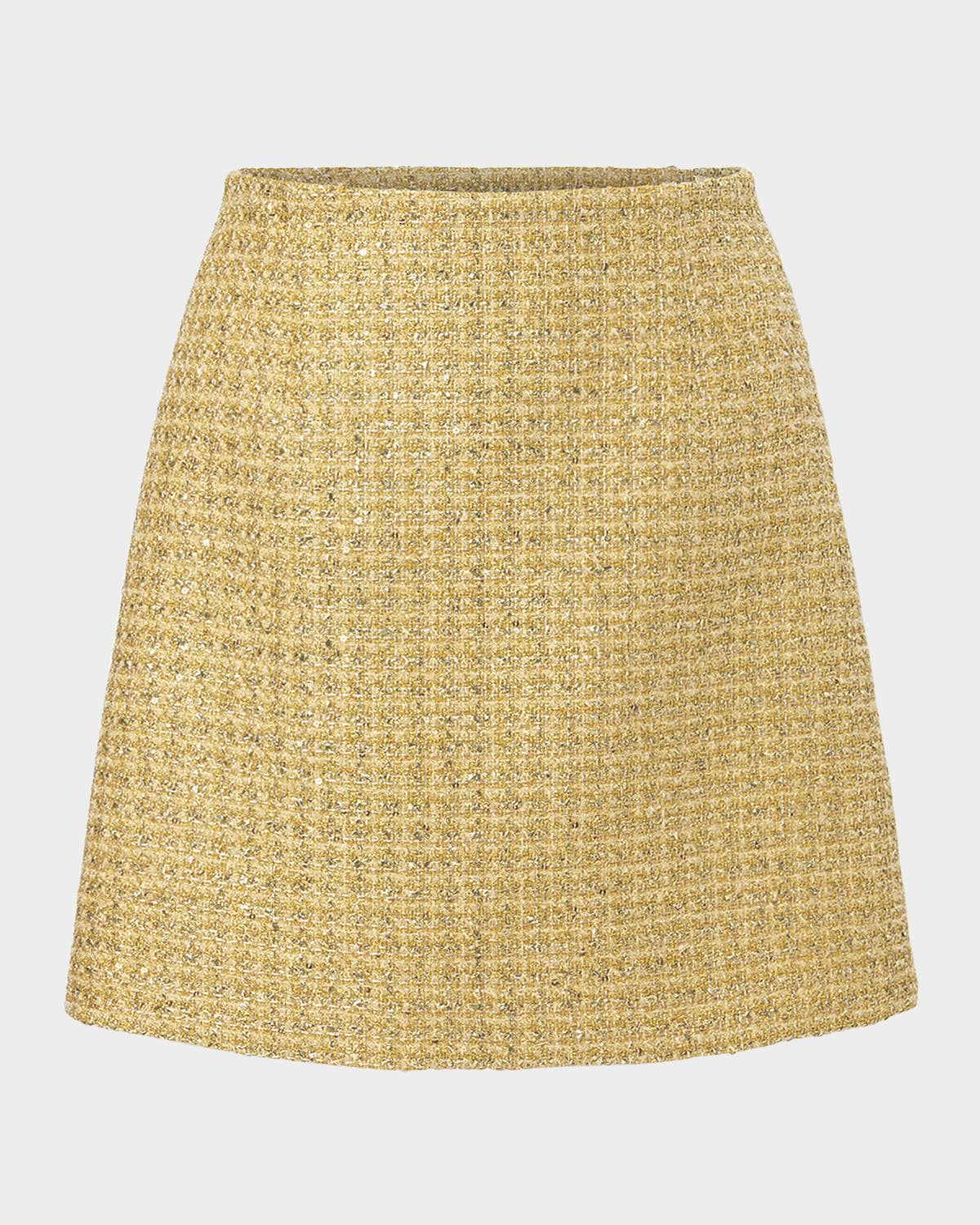 Carolina Herrera Metallic Tweed Mini Skirt