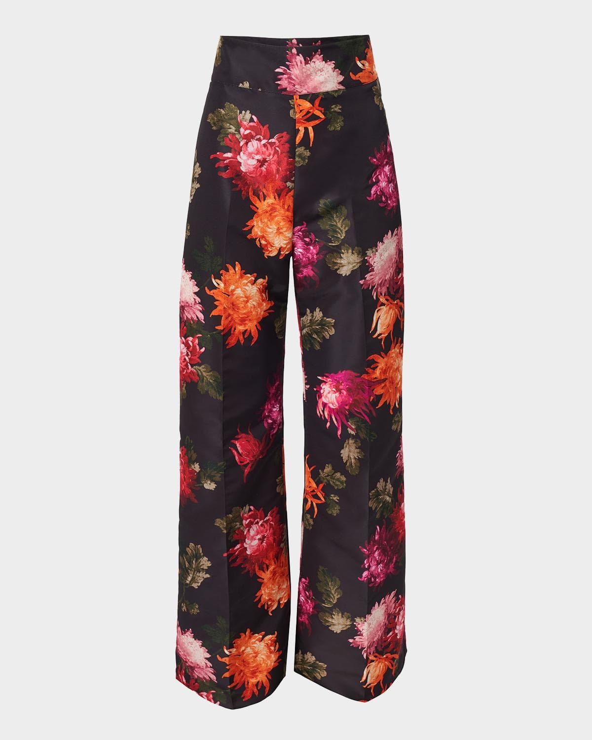 Carolina Herrera Diane Floral-Print Wide-Leg Pants