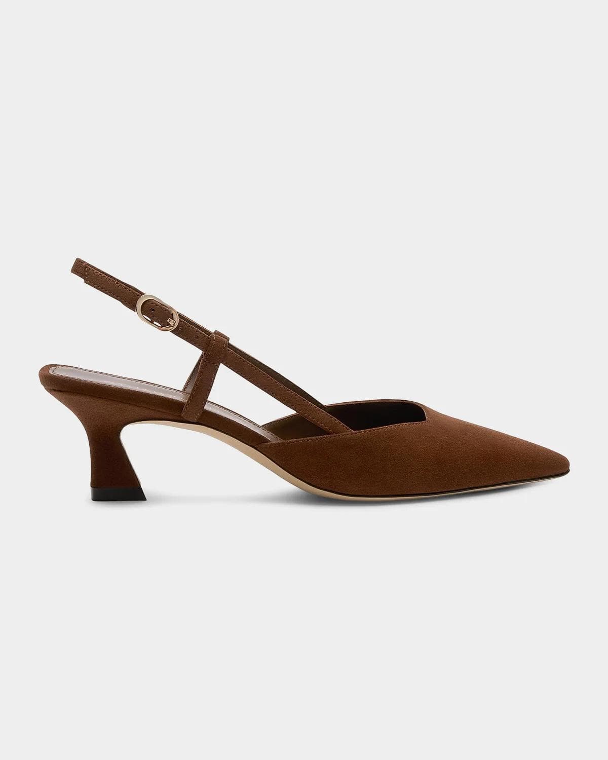 Stuart Weitzman 50mm Vinnie Suede Slingback Pumps