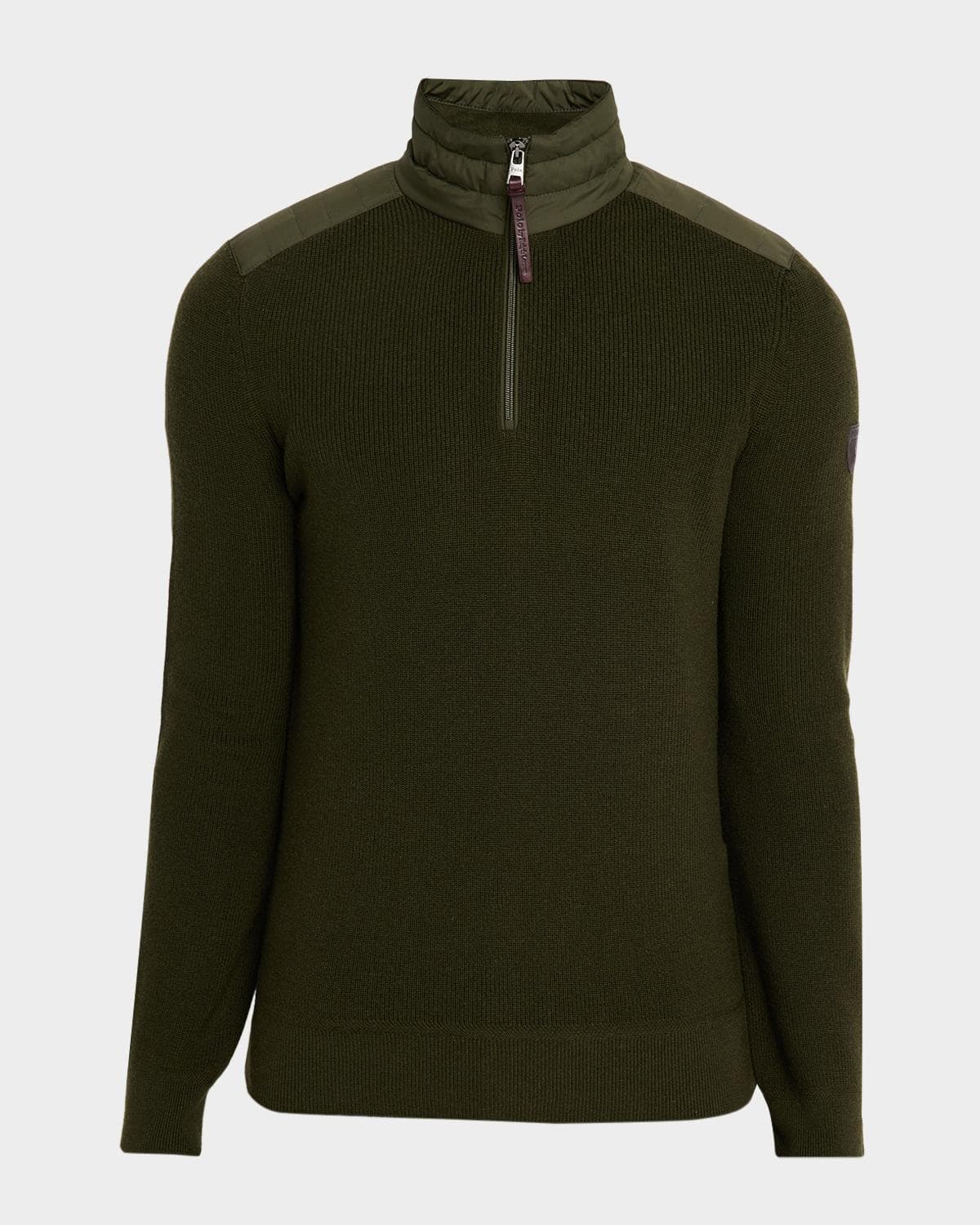 Polo Ralph Lauren Men's Washable Wool Knit Hybrid Quarter-Zip Sweater