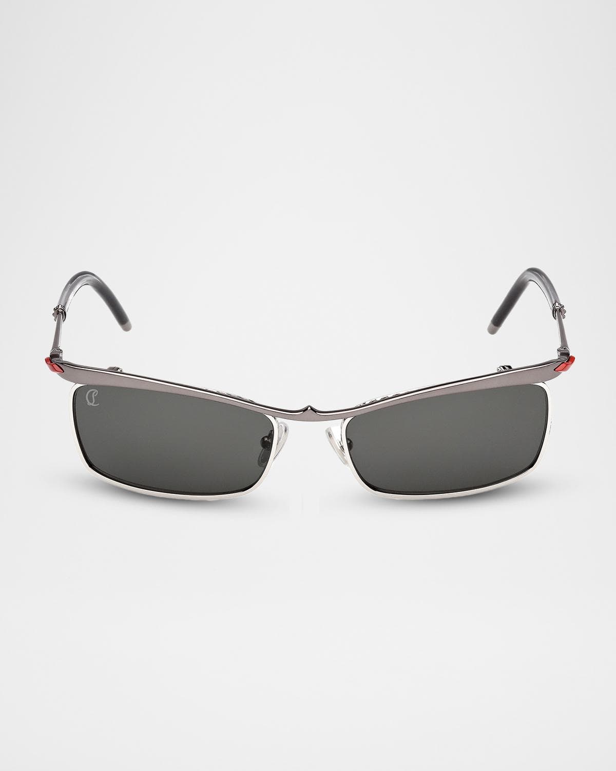 Christian Louboutin Hot Chick LB0021 Rectangular Metal Sunglasses