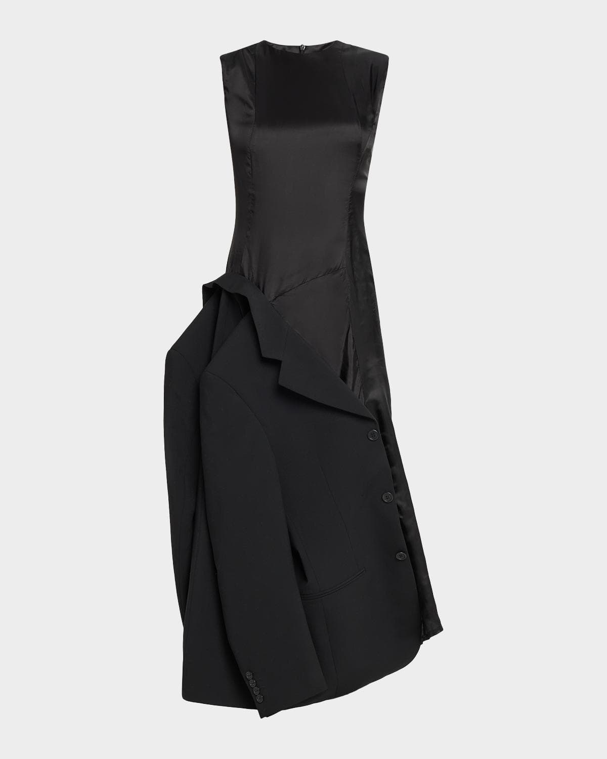 HODAKOVA Inside-Out Suit Reconstructed Sleeveless Midi Dress