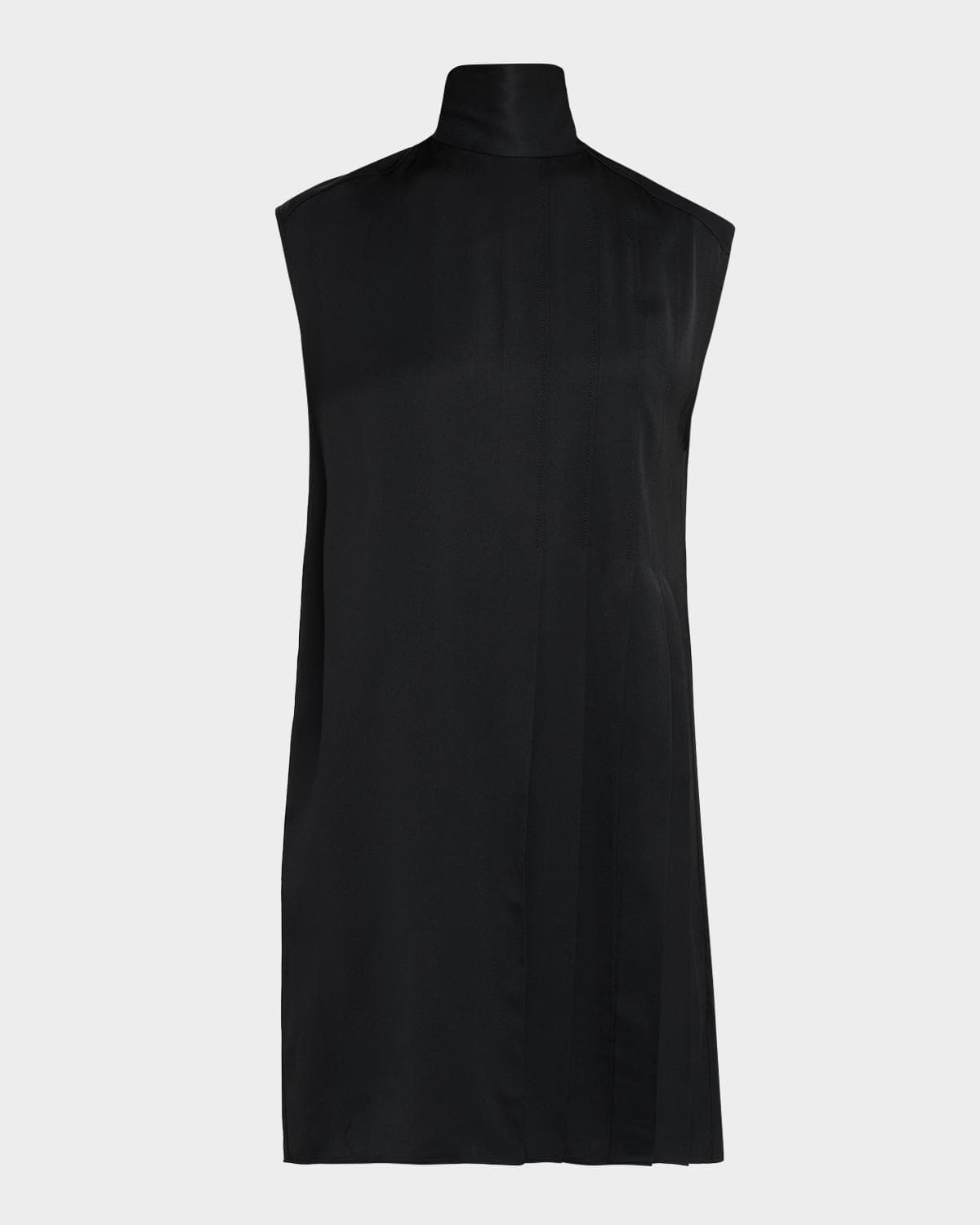 Joseph Sandy Pleated Sleeveless Crepe Mini Dress